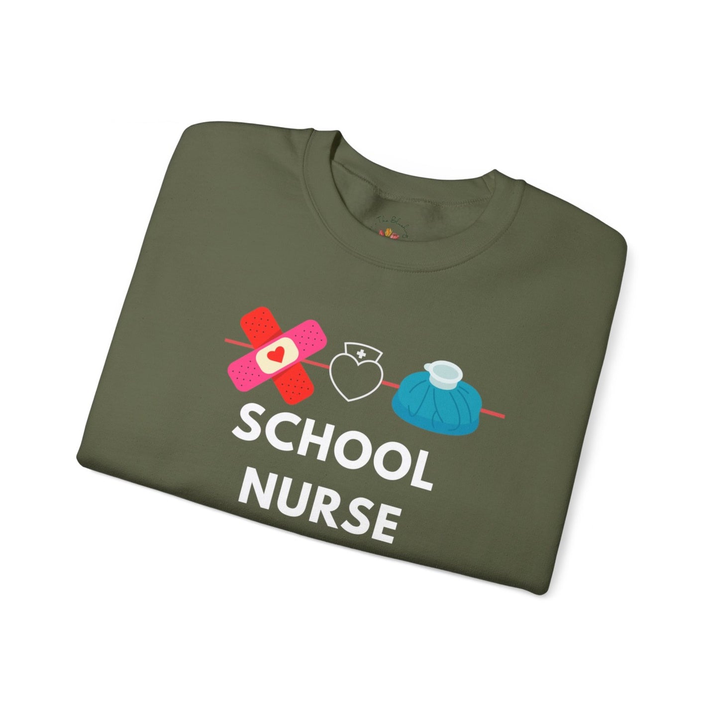 Comfy School Nurse Crewneck Sweatshirt