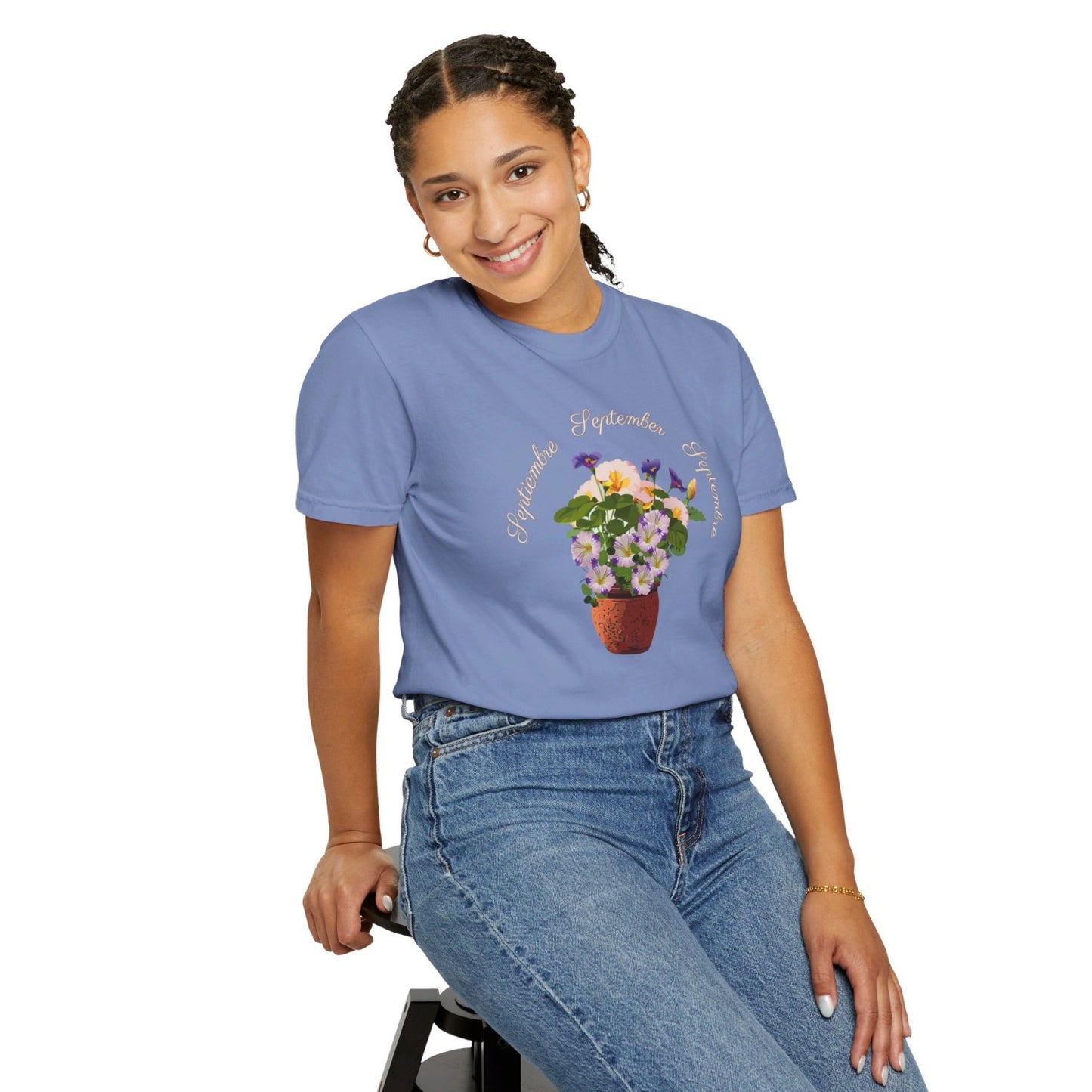 September Inspired Floral T-Shirt Featuring Morning Glories
