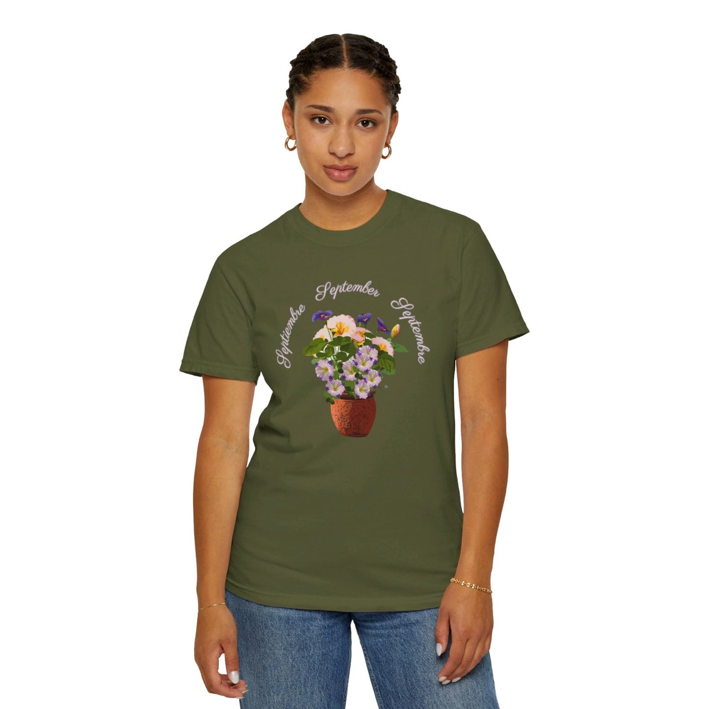 September Inspired Floral T-Shirt Featuring Morning Glories