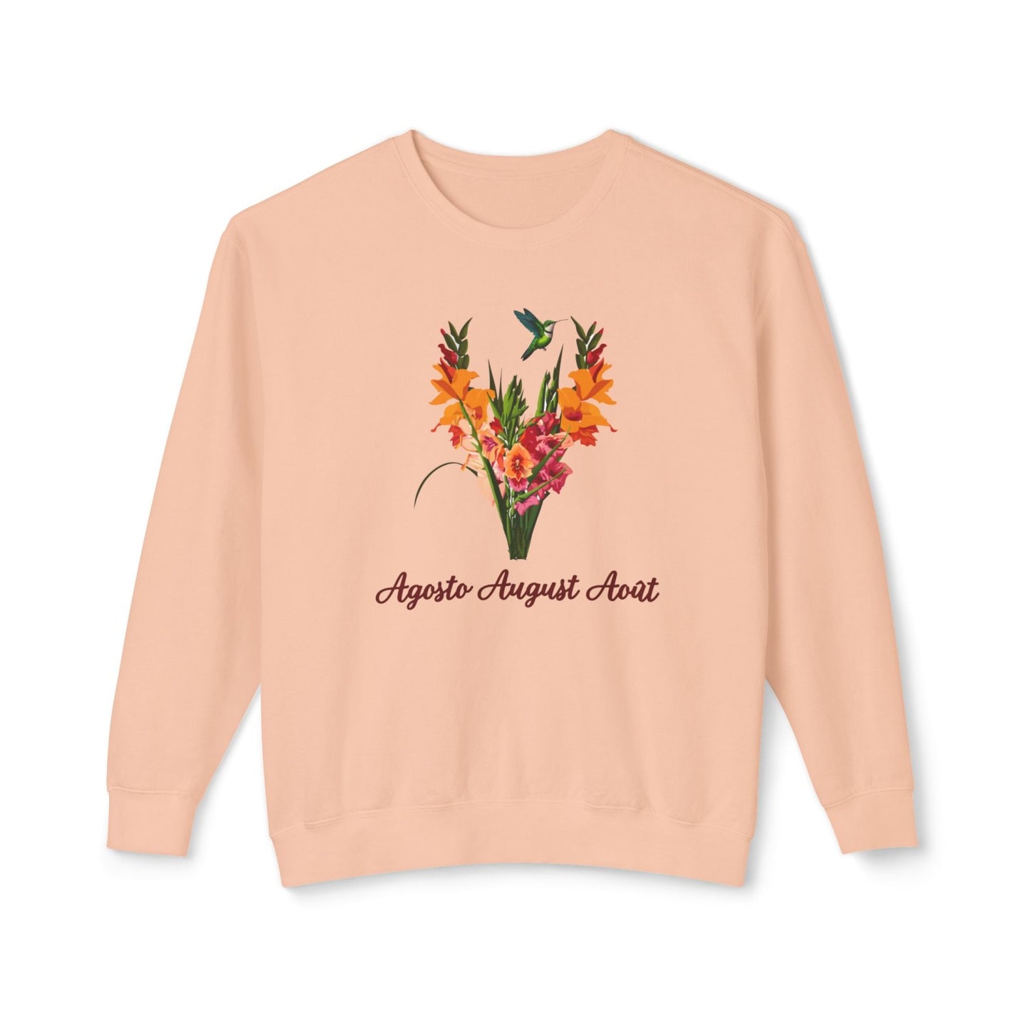August Inspired Floral Sweatshirt Featuring Gladiolus Flowers