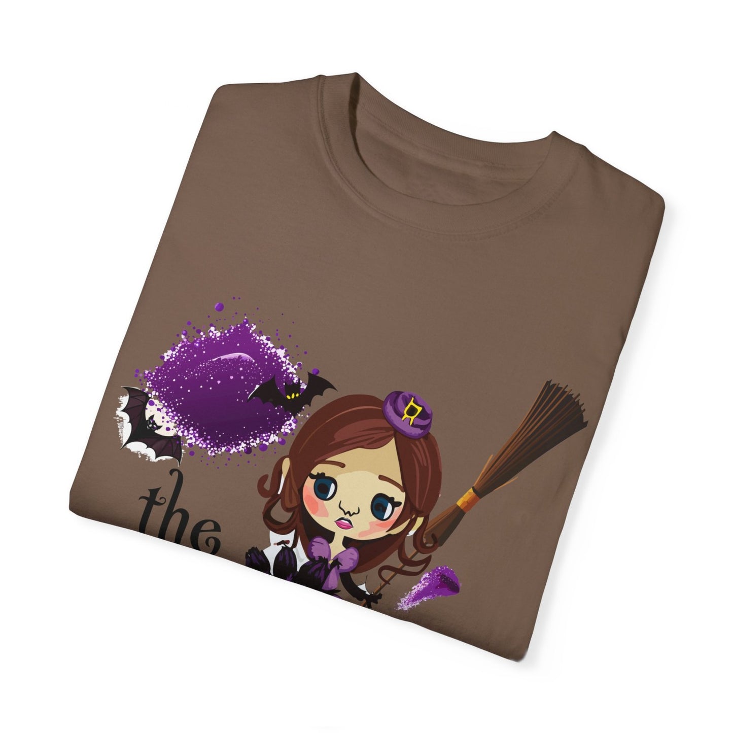 Vintage Inspired Halloween T-Shirt Featuring A Batty Witch