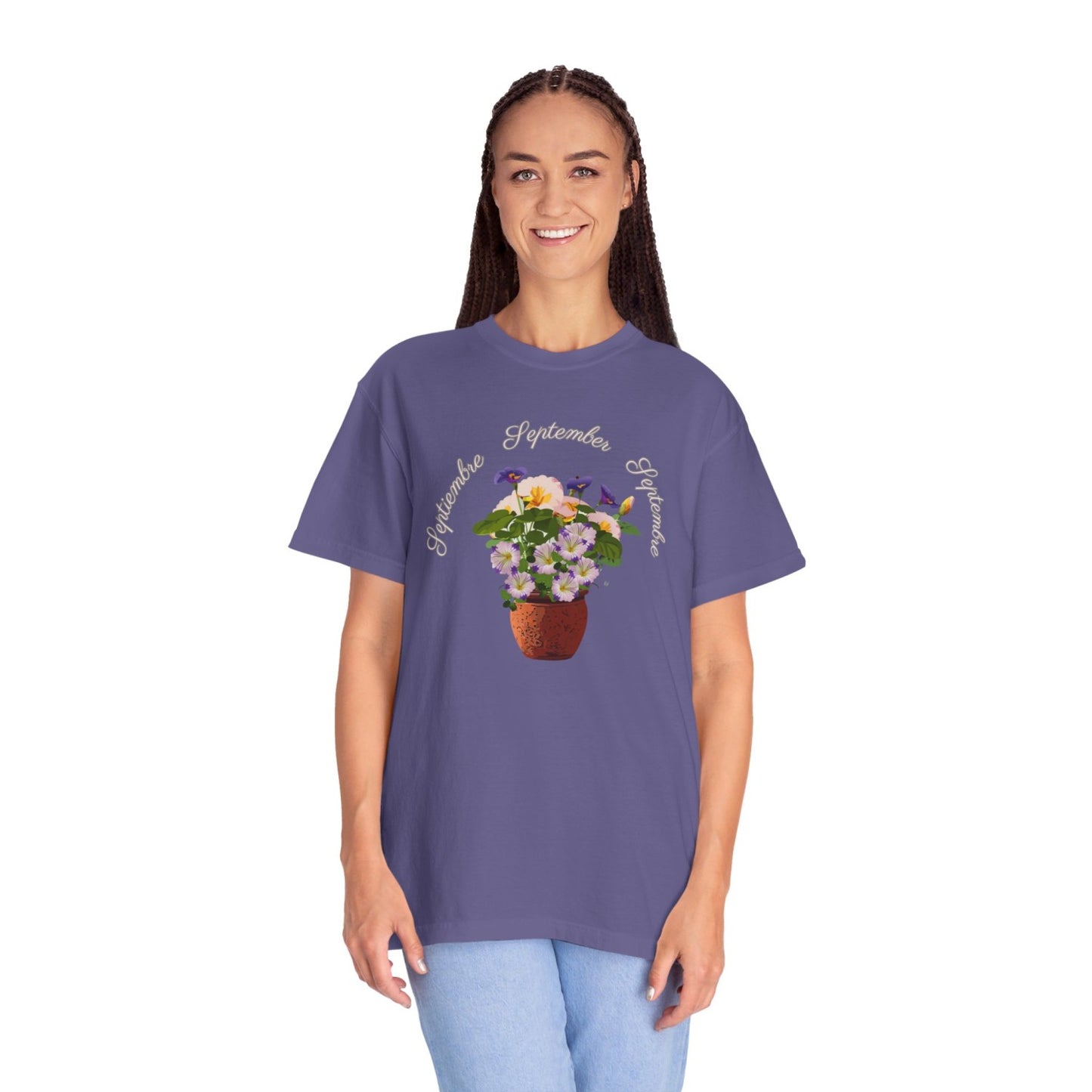 September Inspired Floral T-Shirt Featuring Morning Glories