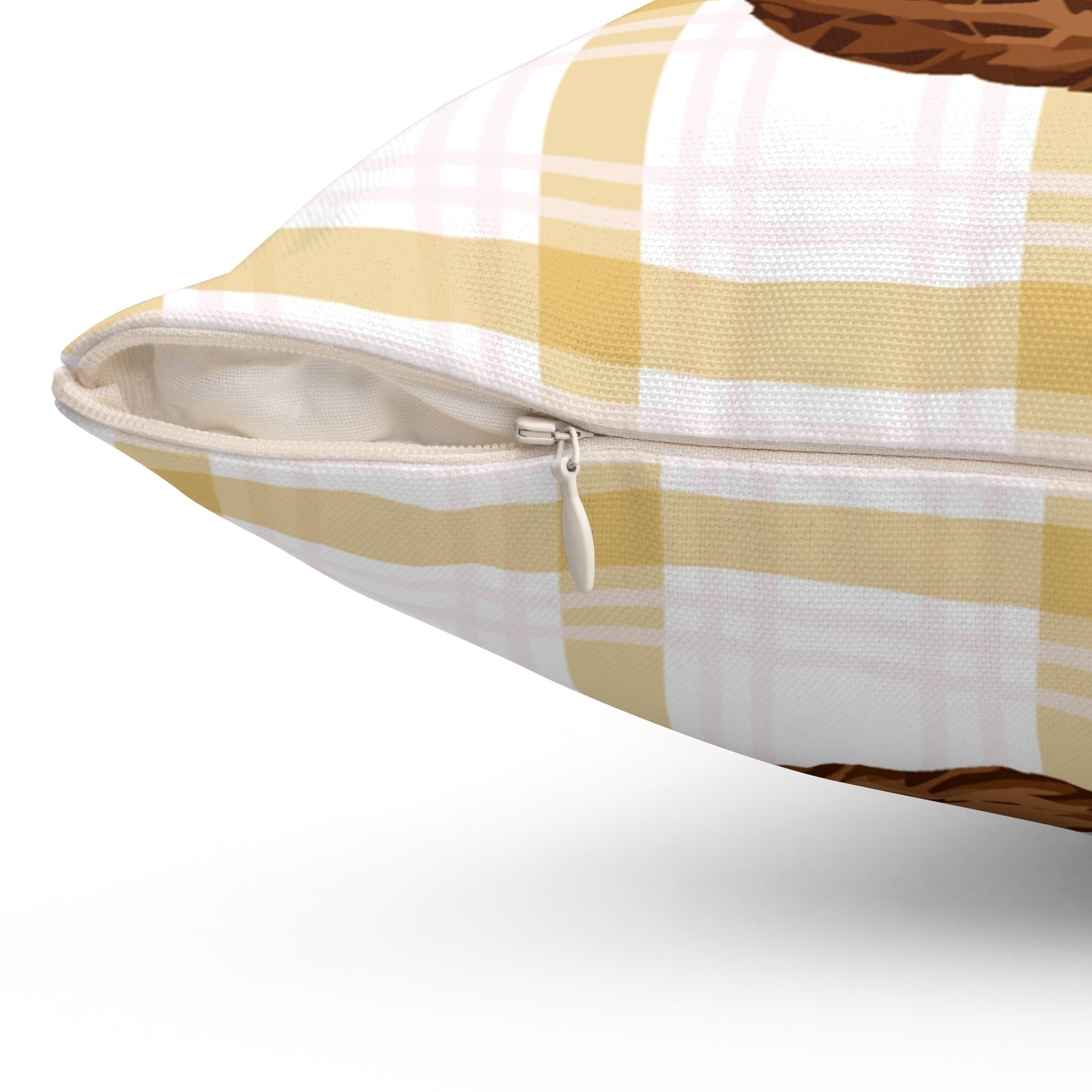Accent Pillow Featuring Cute Maltese in Tulip Basket