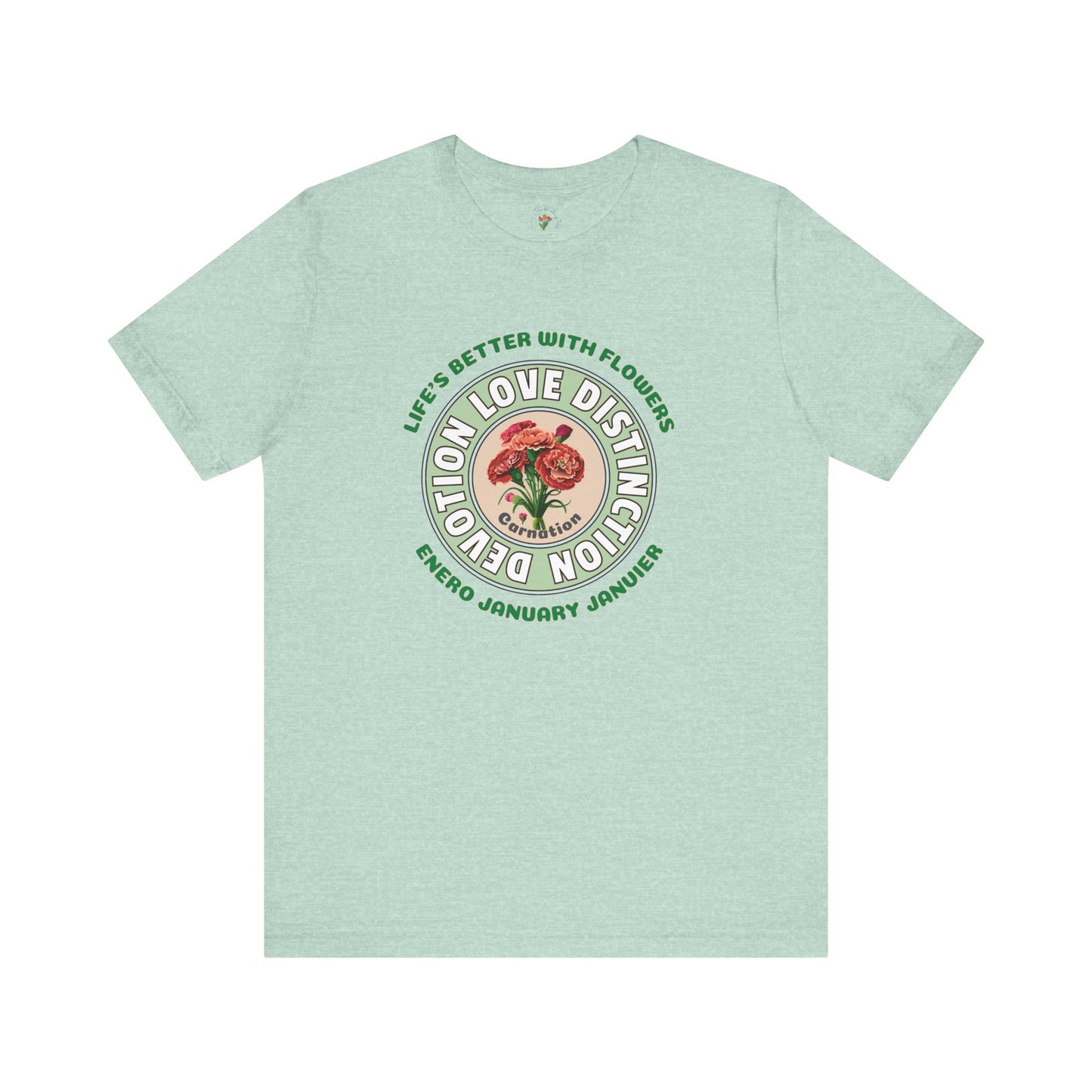 January Carnation Inspired Tee