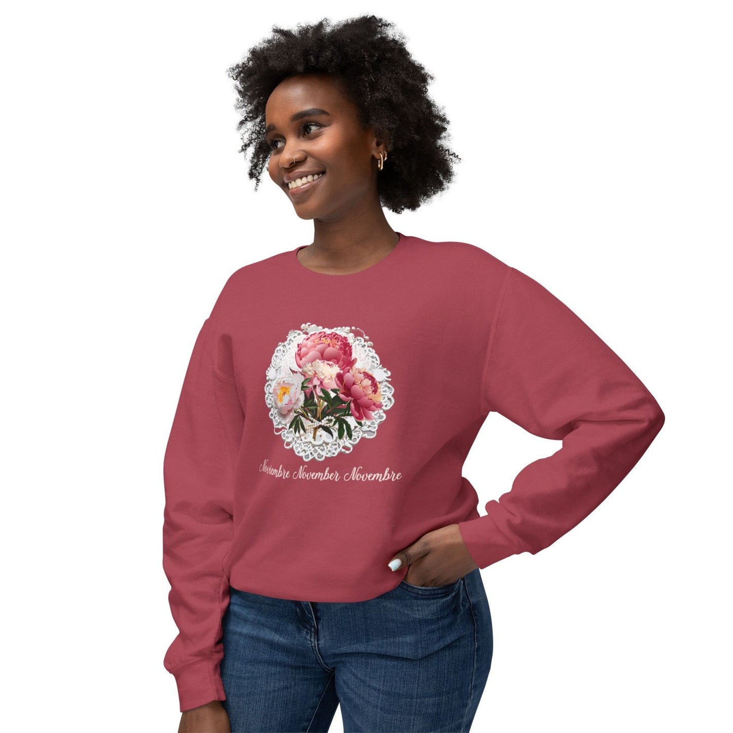Cozy November Birth Flower Inspired Sweatshirt