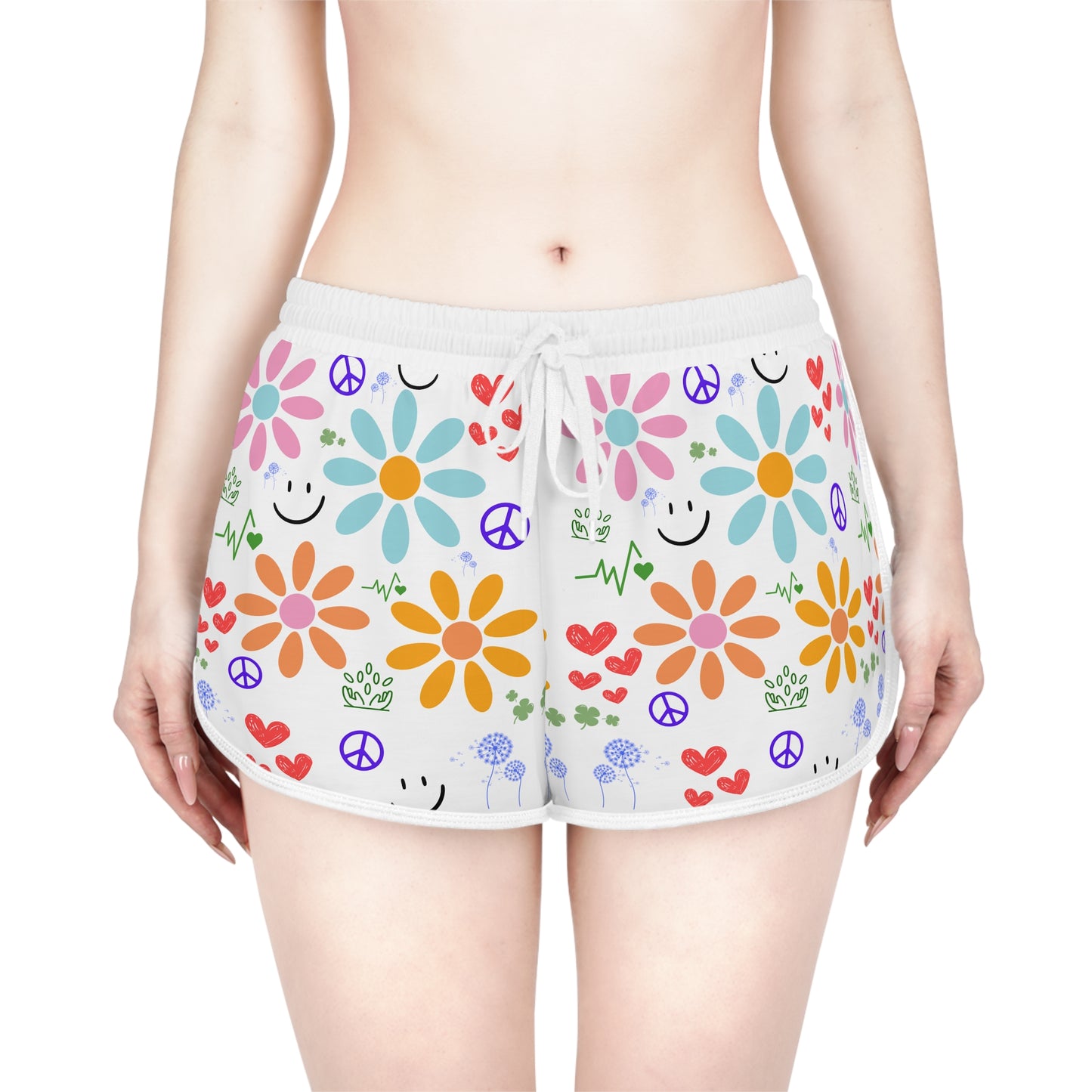 Wishes Collection Women's Relaxed Shorts (in White)