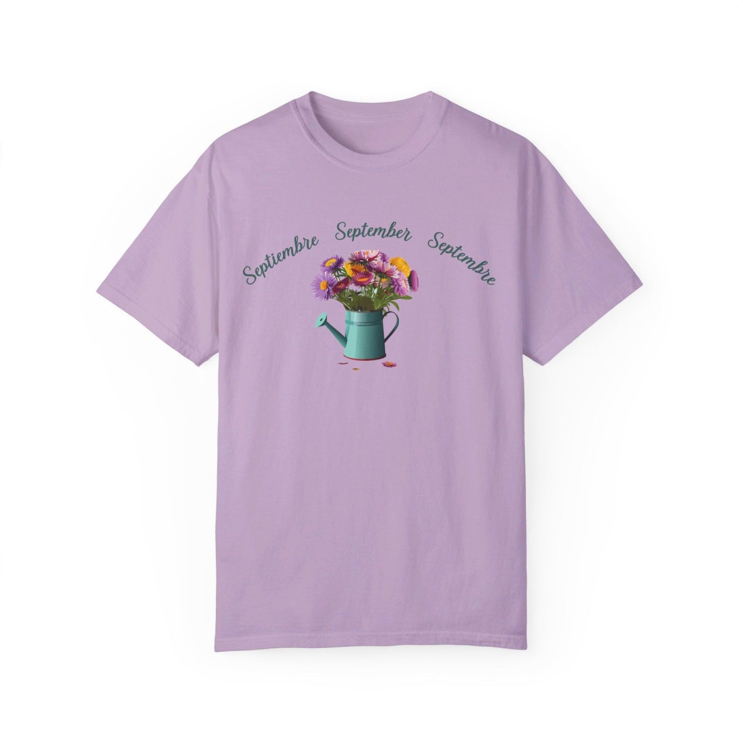 September Inspired Floral T-Shirt Featuring Aster Flowers