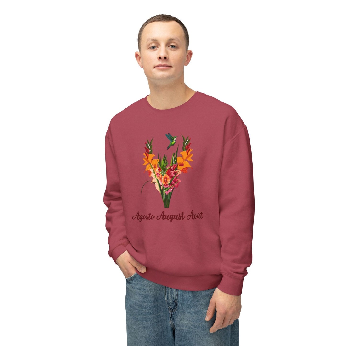 August Inspired Floral Sweatshirt Featuring Gladiolus Flowers