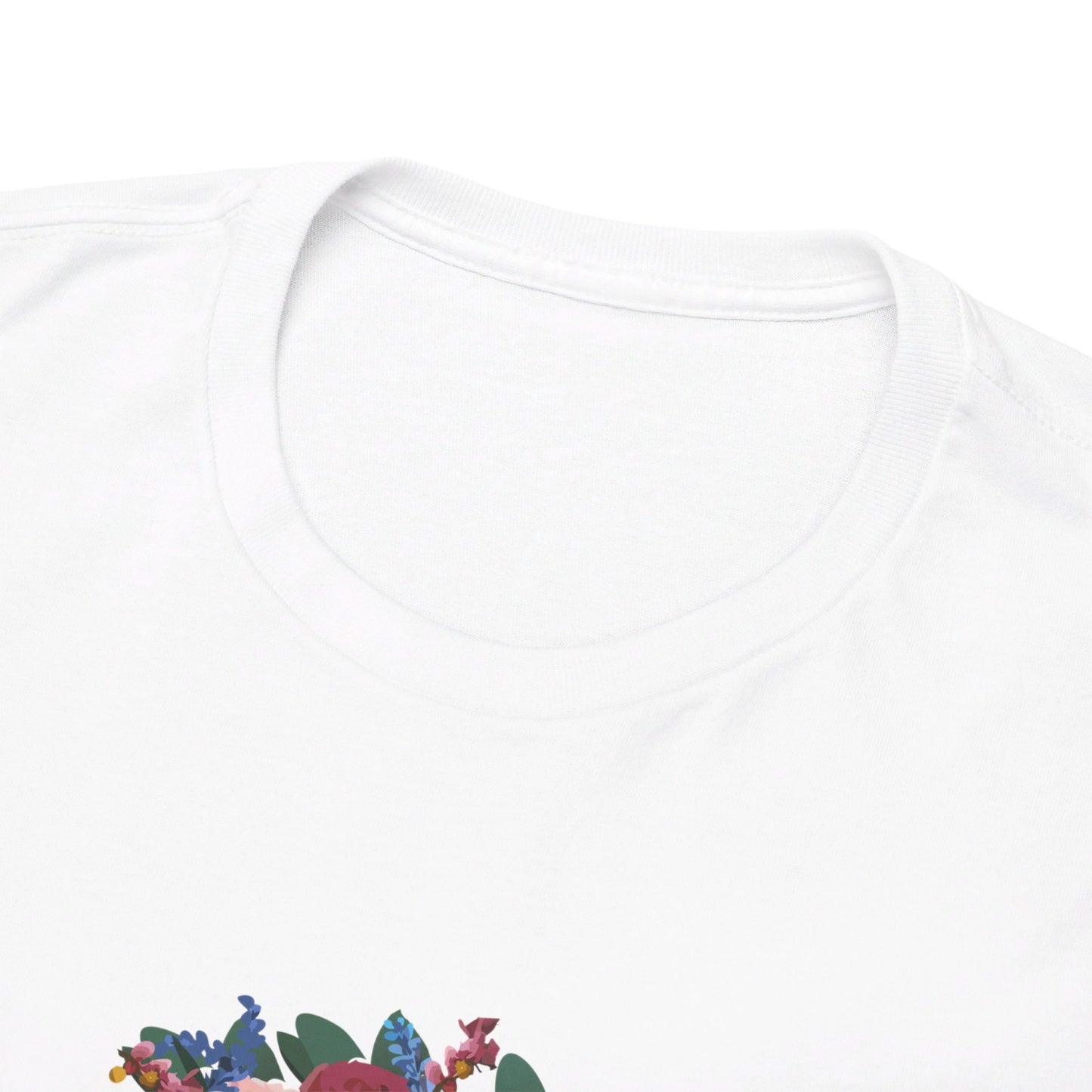 Bride Floral Wreath Heavy Cotton Bachelorette Party Tee