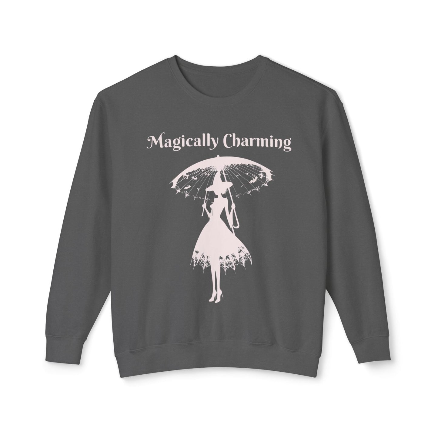 Coquette Inspired Lightweight Crewneck Sweatshirt Featuring Witch