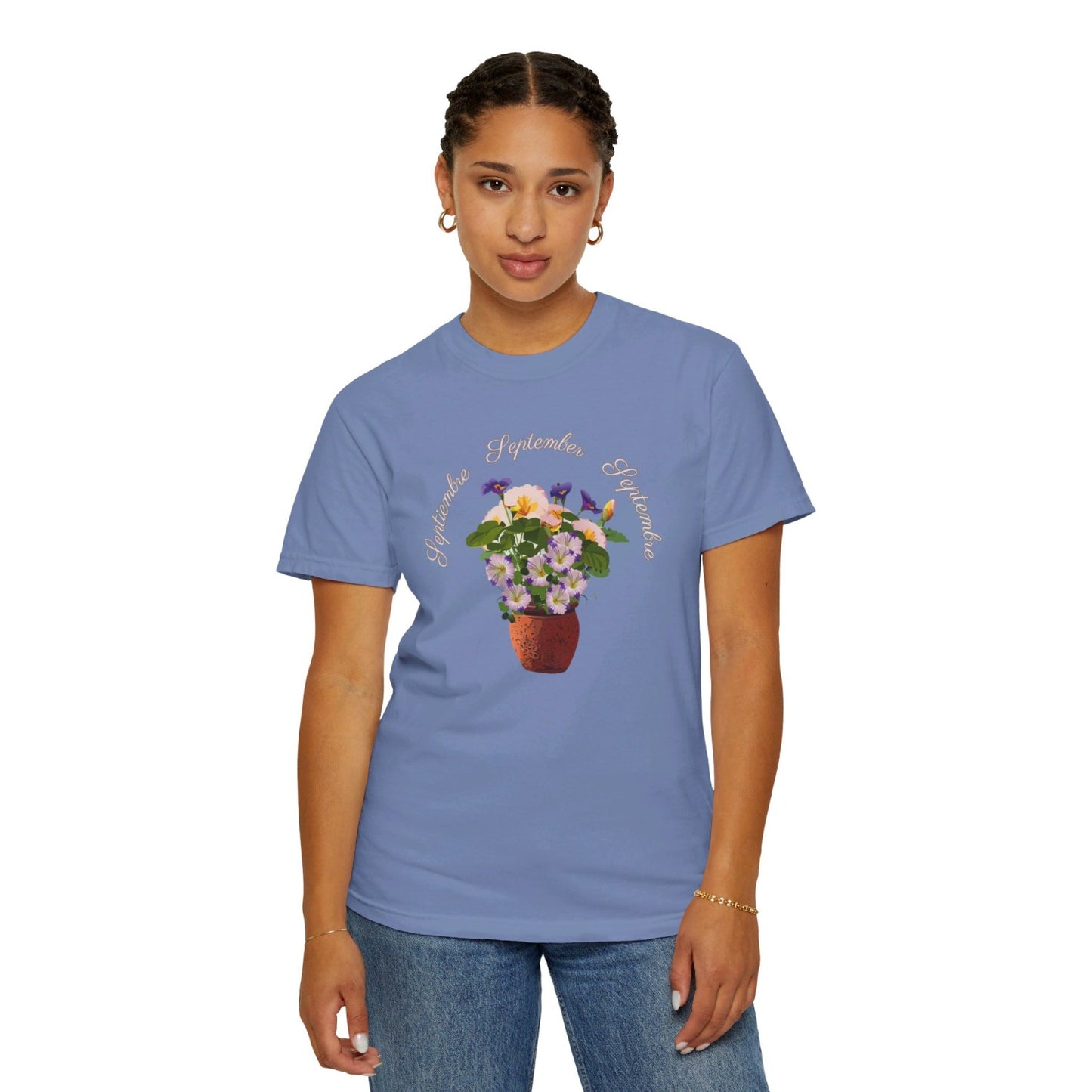 September Inspired Floral T-Shirt Featuring Morning Glories