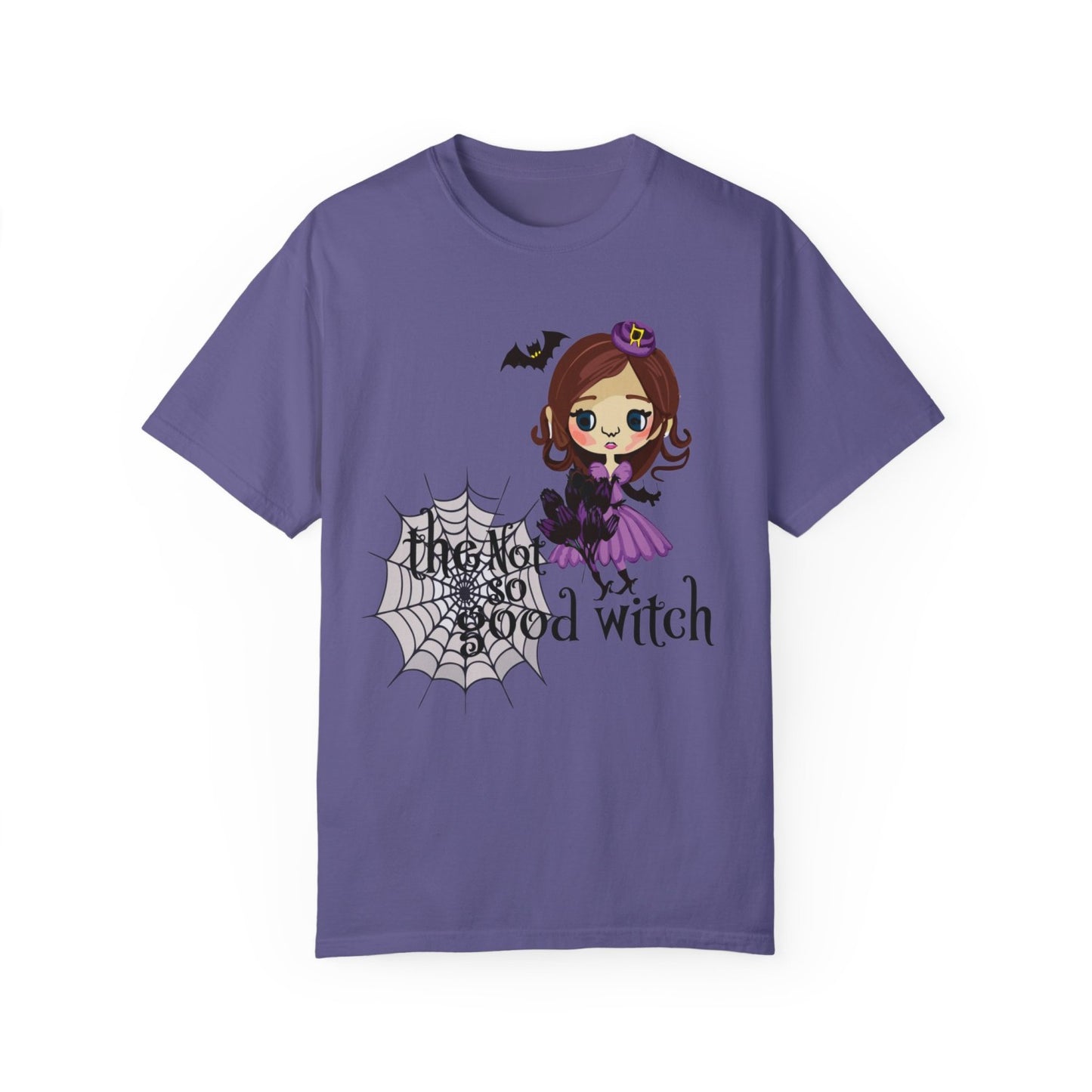 Vintage Inspired Halloween T-Shirt Featuring A Naughty Witch