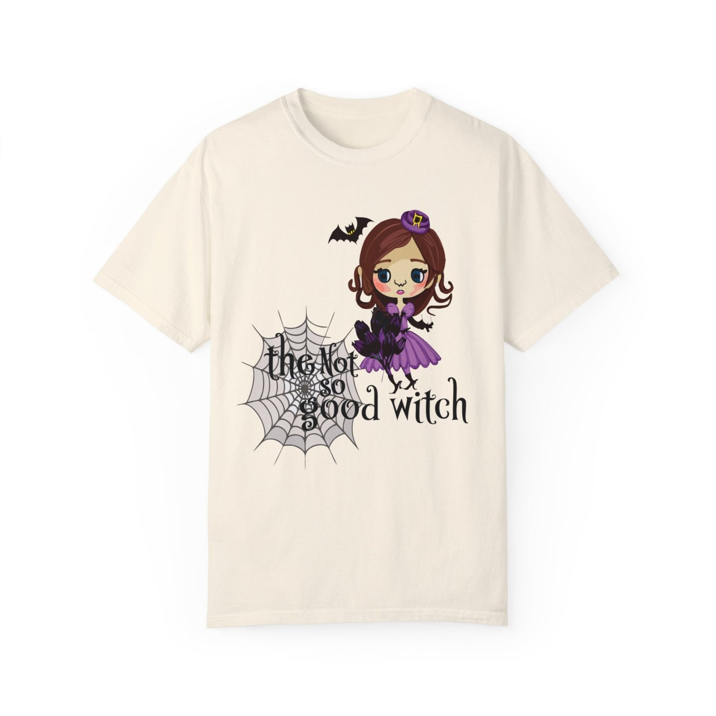 Vintage Inspired Halloween T-Shirt Featuring A Naughty Witch
