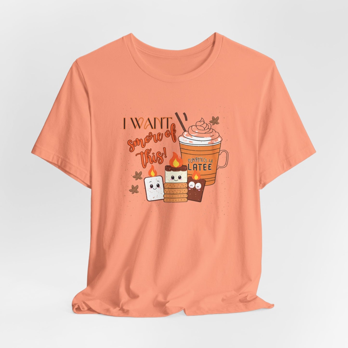 Light-Hearted Funny Fall T-Shirt Featuring Seasonal Treats