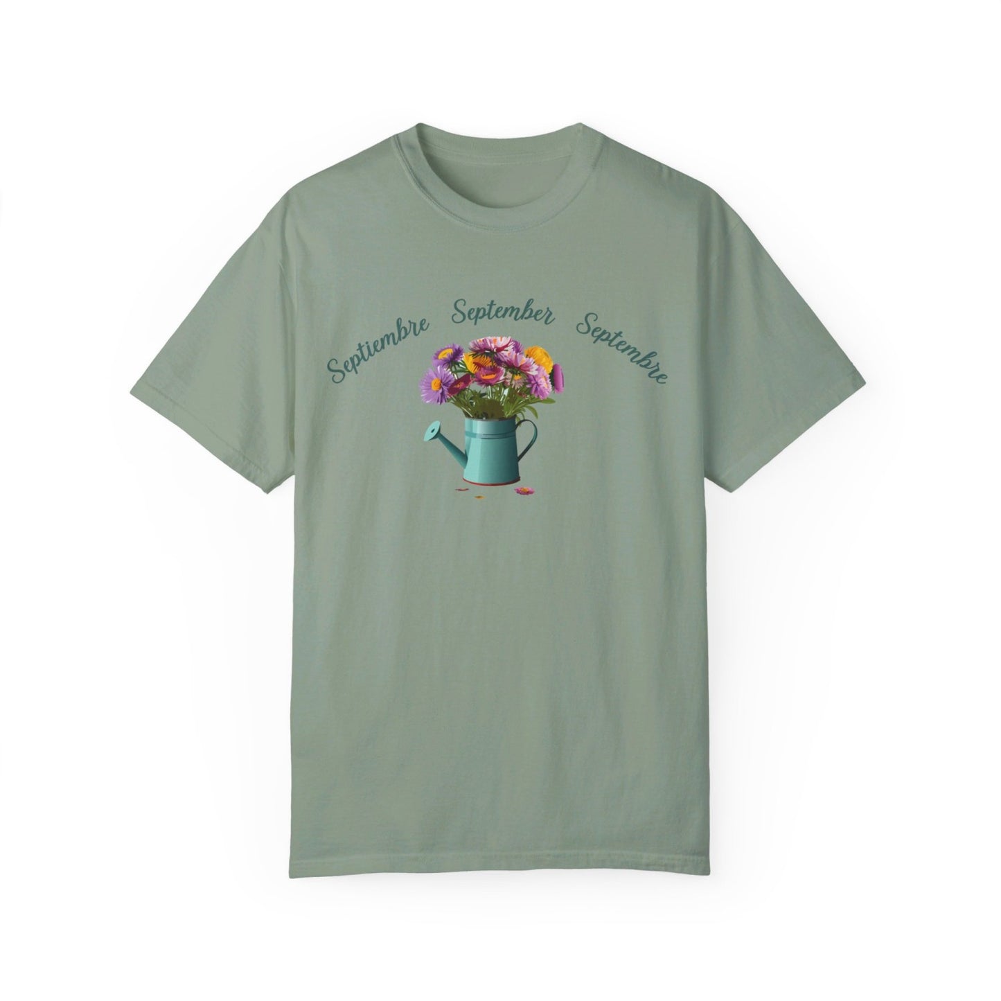 September Inspired Floral T-Shirt Featuring Aster Flowers