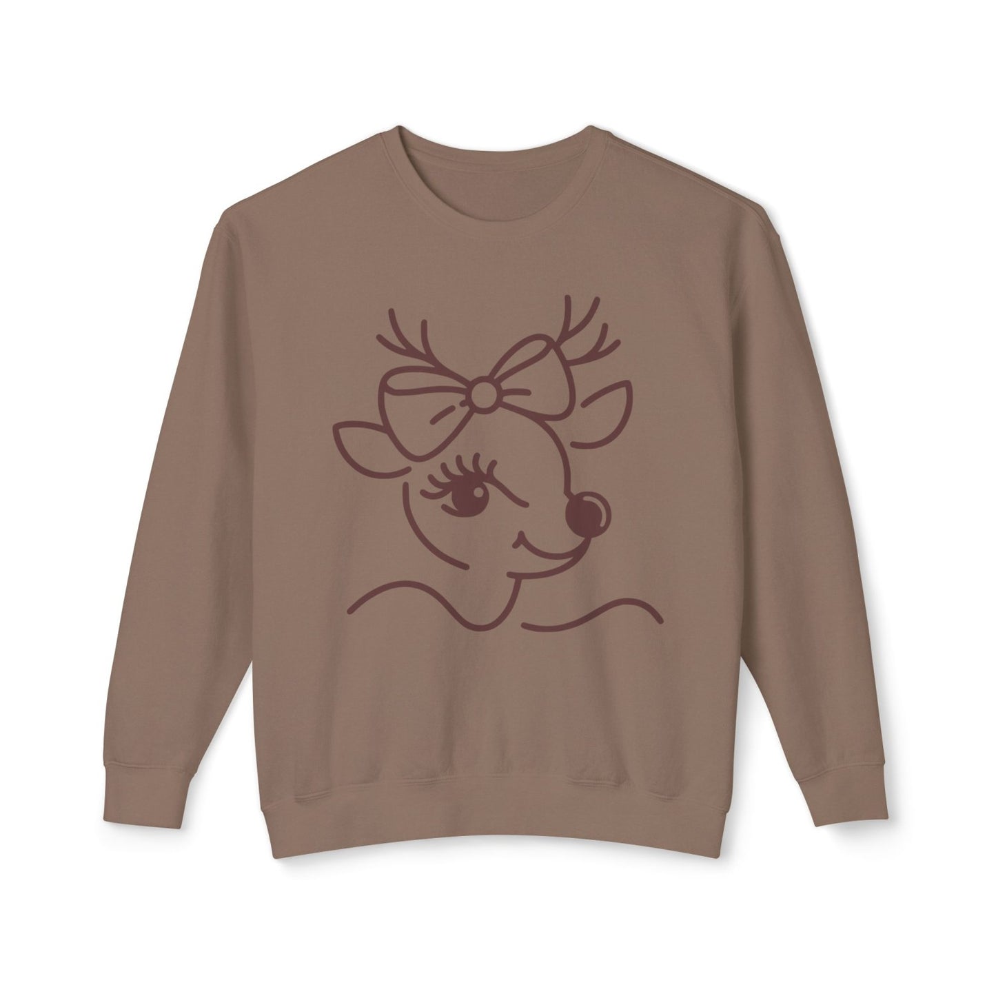 Comfy Sweatshirt with Coquette Inspired Reindeer