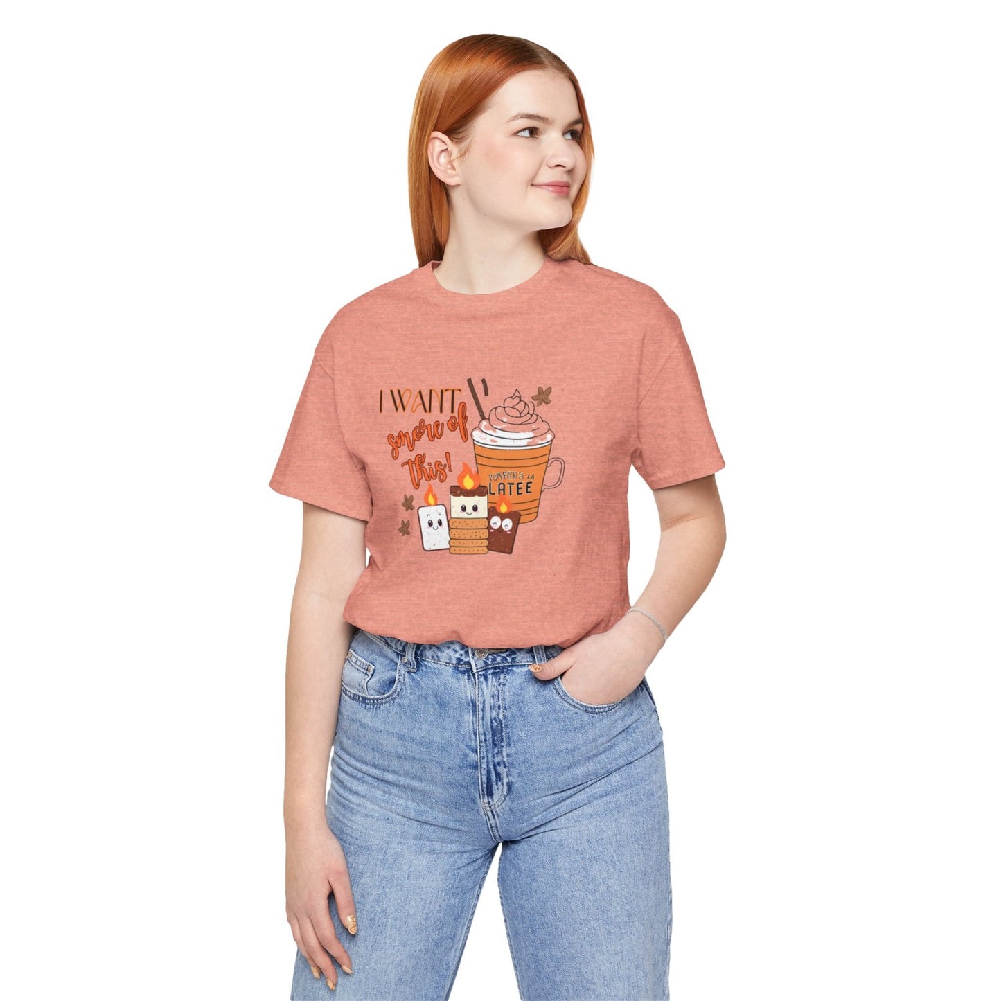 Light-Hearted Funny Fall T-Shirt Featuring Seasonal Treats