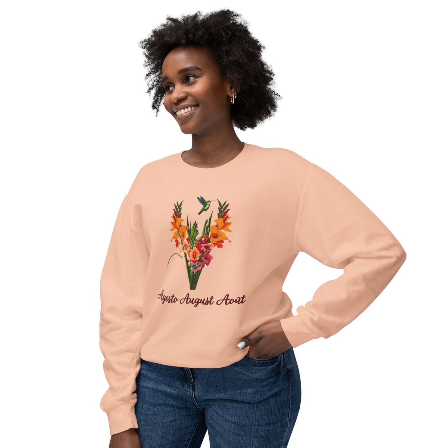 August Inspired Floral Sweatshirt Featuring Gladiolus Flowers