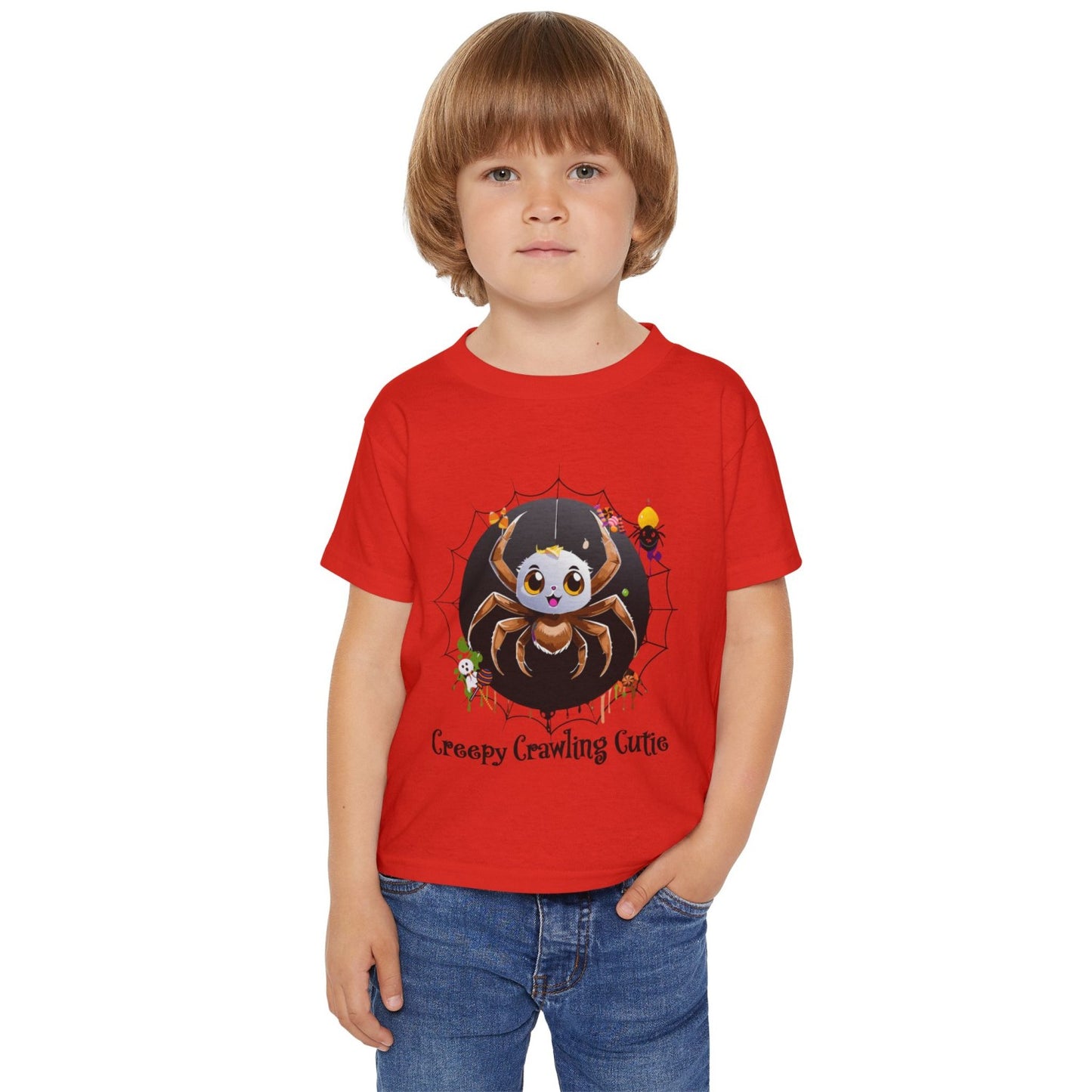 Halloween Inspired Creepy Spider Heavy Cottonâ„¢ Toddler T-shirt