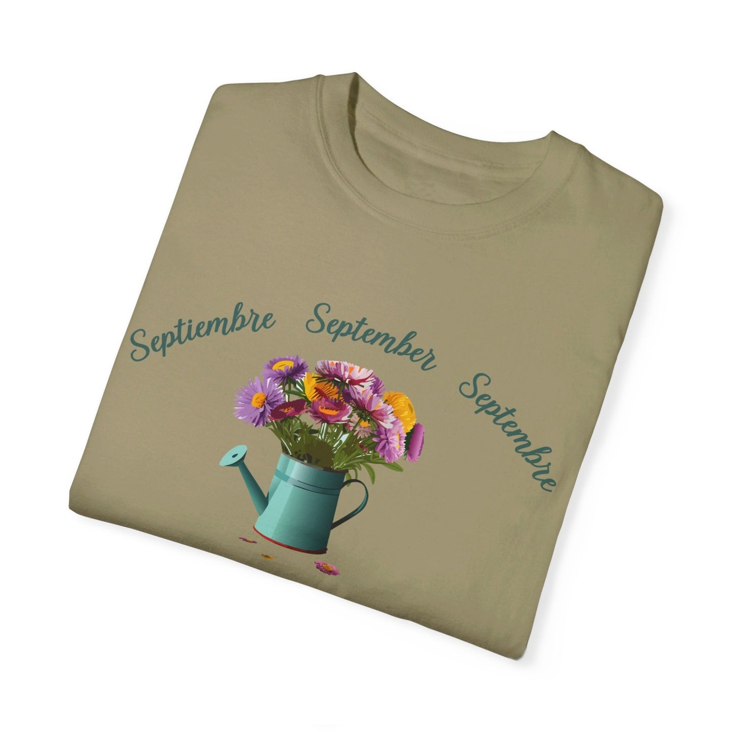 September Inspired Floral T-Shirt Featuring Aster Flowers