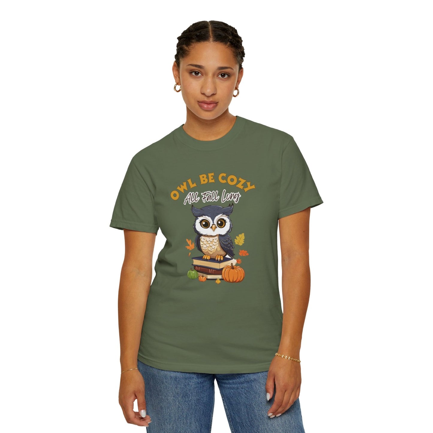 Comfy Fall Tee Featuring Smart Owl
