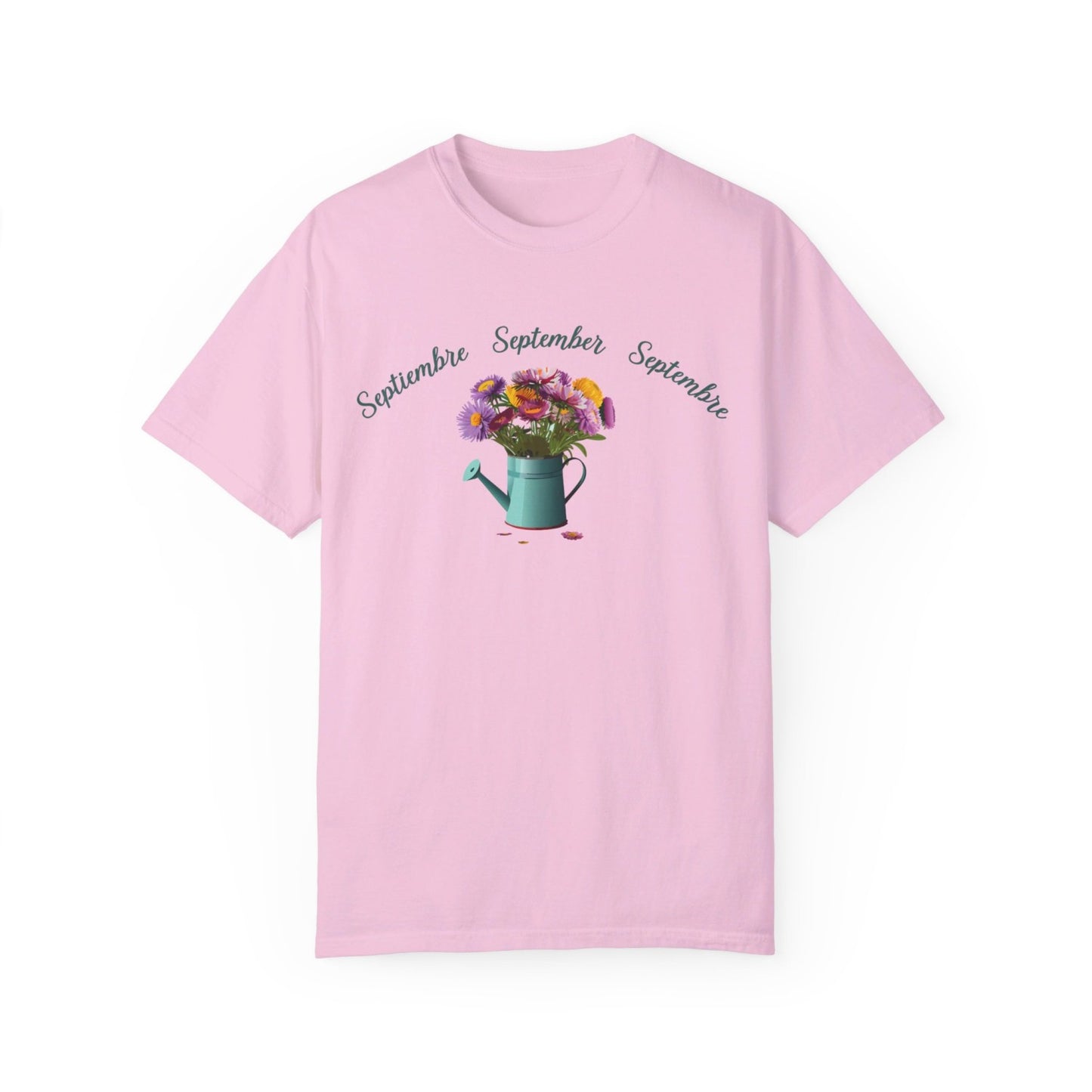 September Inspired Floral T-Shirt Featuring Aster Flowers