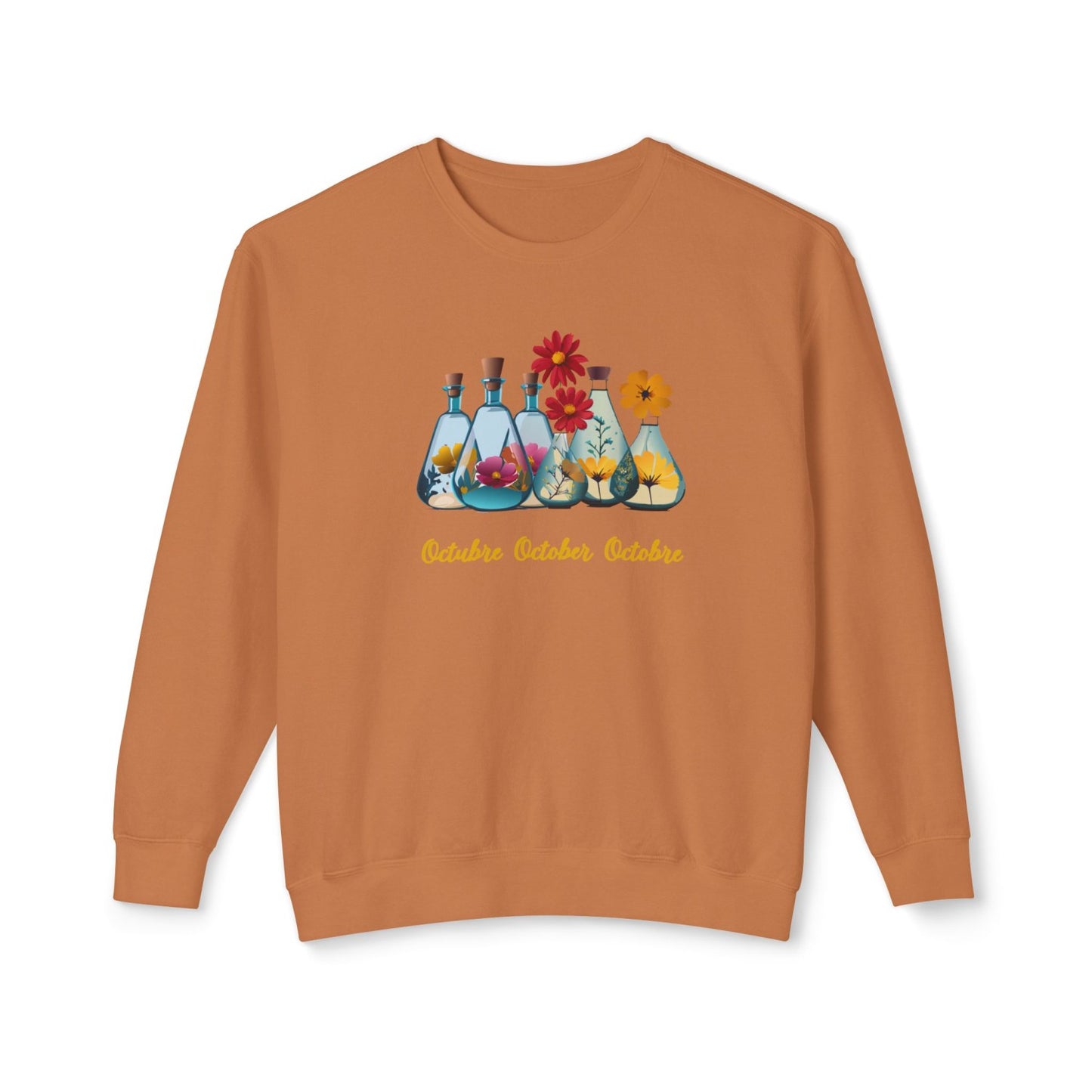 October Inspired Floral Sweatshirt Featuring Cosmos