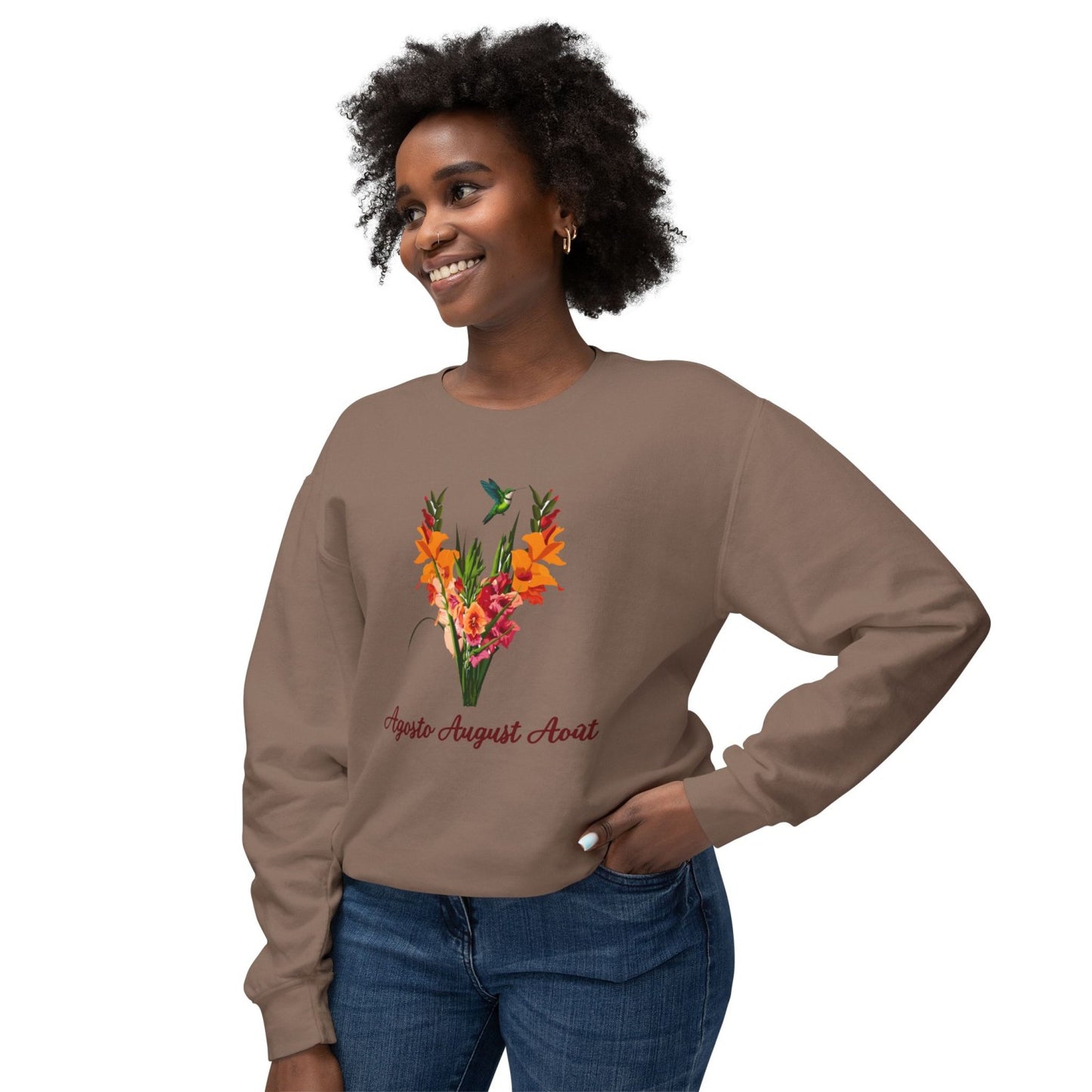 August Inspired Floral Sweatshirt Featuring Gladiolus Flowers