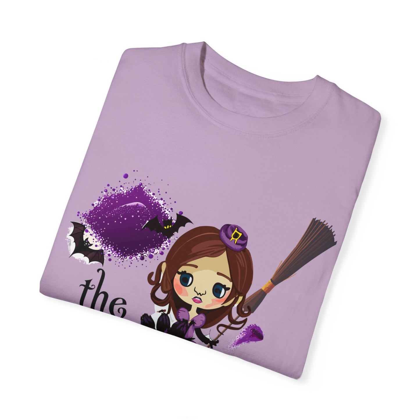 Vintage Inspired Halloween T-Shirt Featuring A Batty Witch