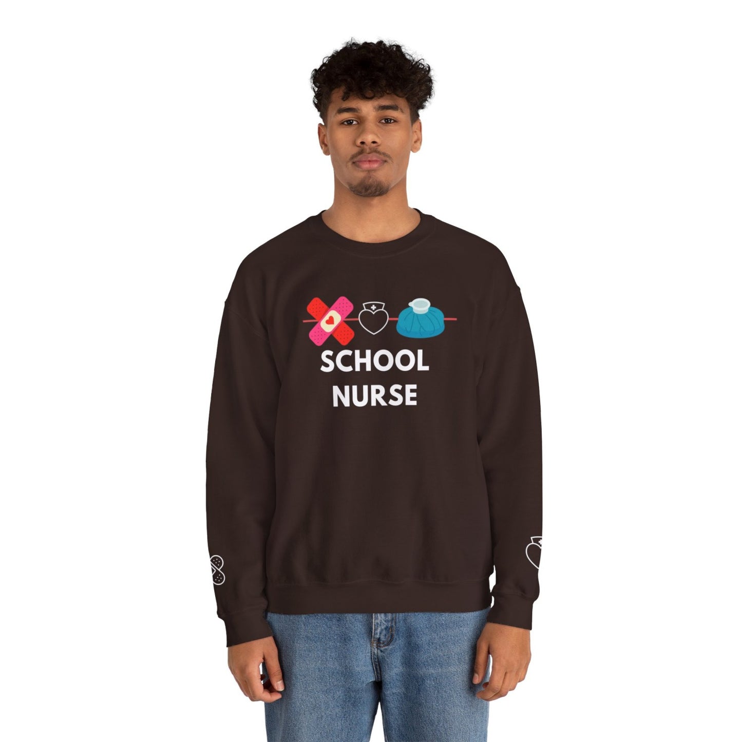 Comfy School Nurse Crewneck Sweatshirt
