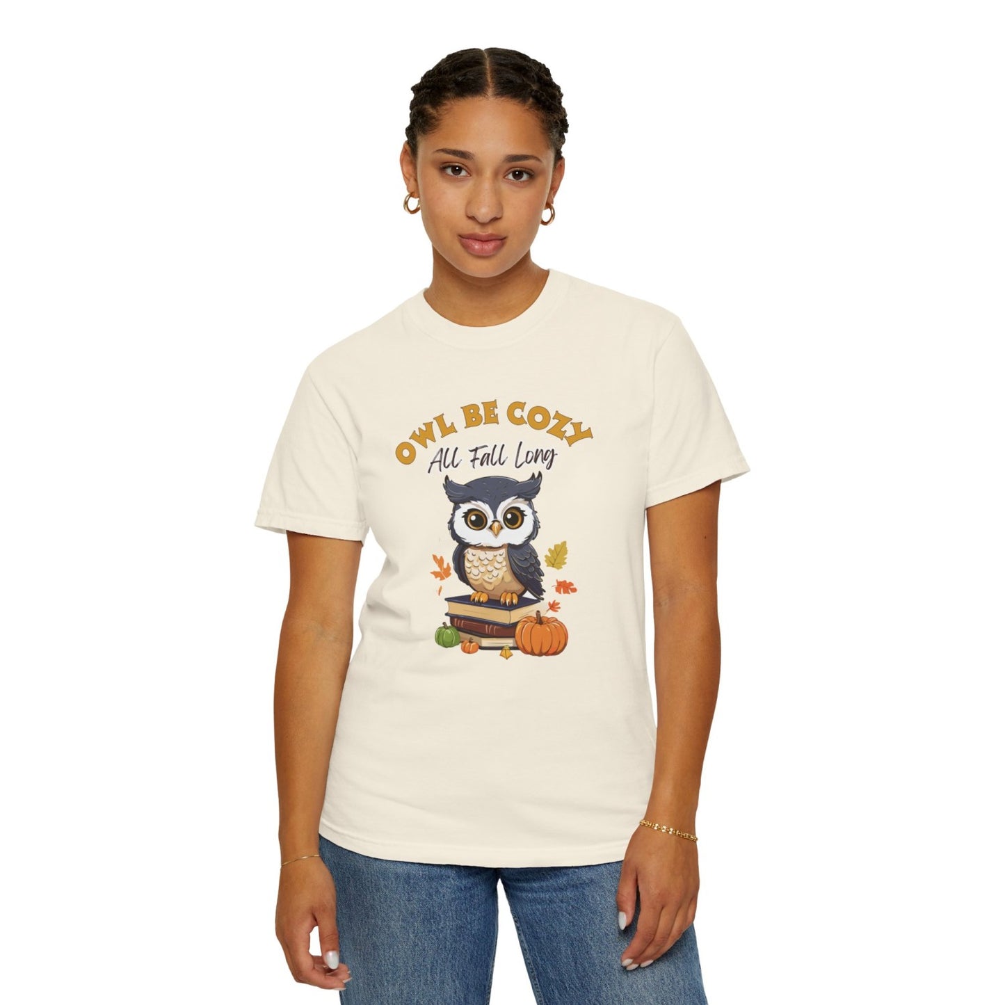 Comfy Fall Tee Featuring Smart Owl