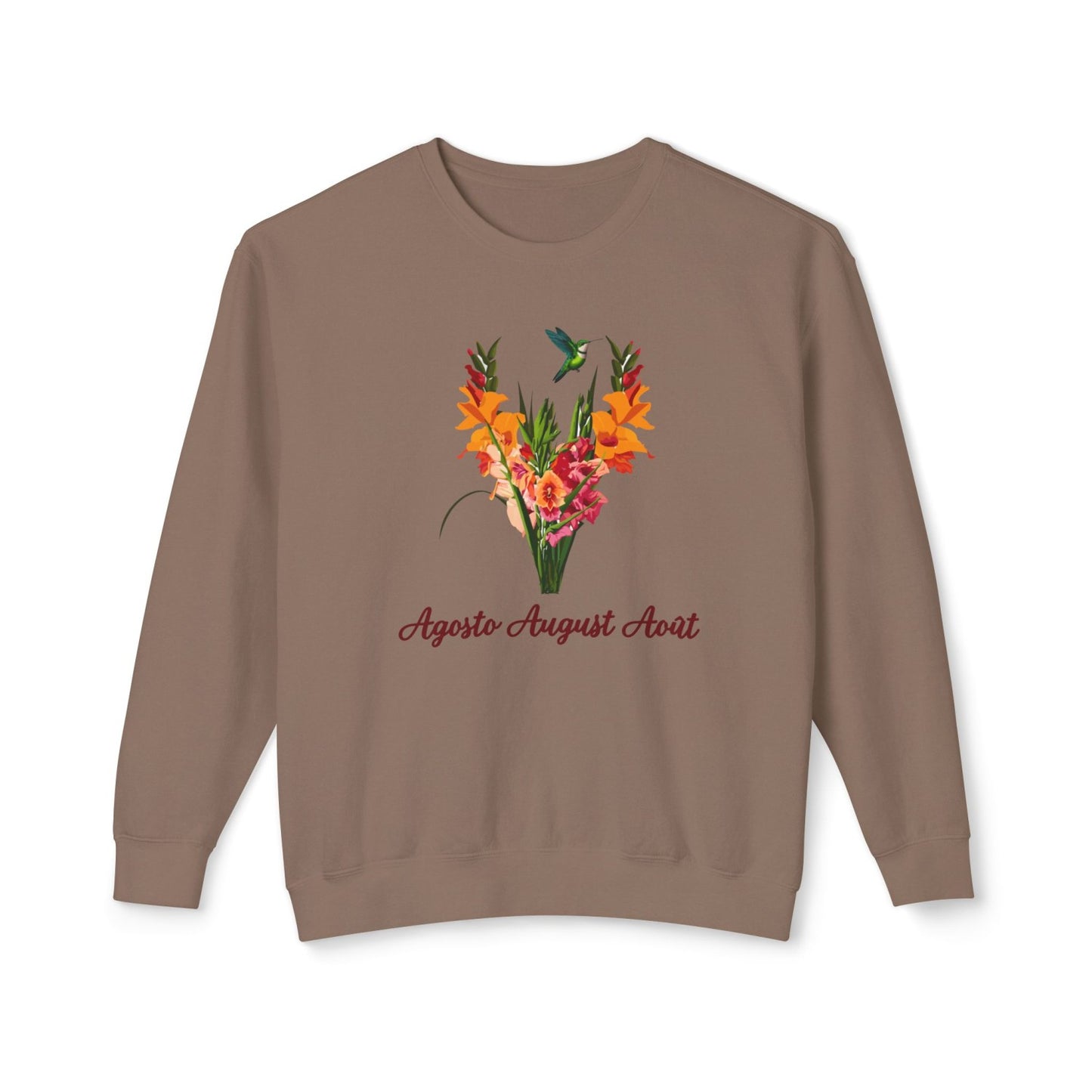 August Inspired Floral Sweatshirt Featuring Gladiolus Flowers