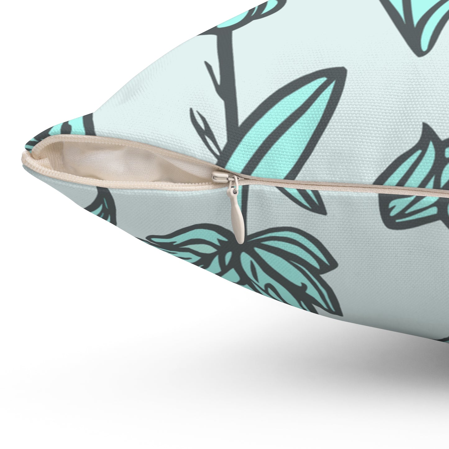 Chic Square Pillow Featuring Fringed Parrot Tulip Pattern