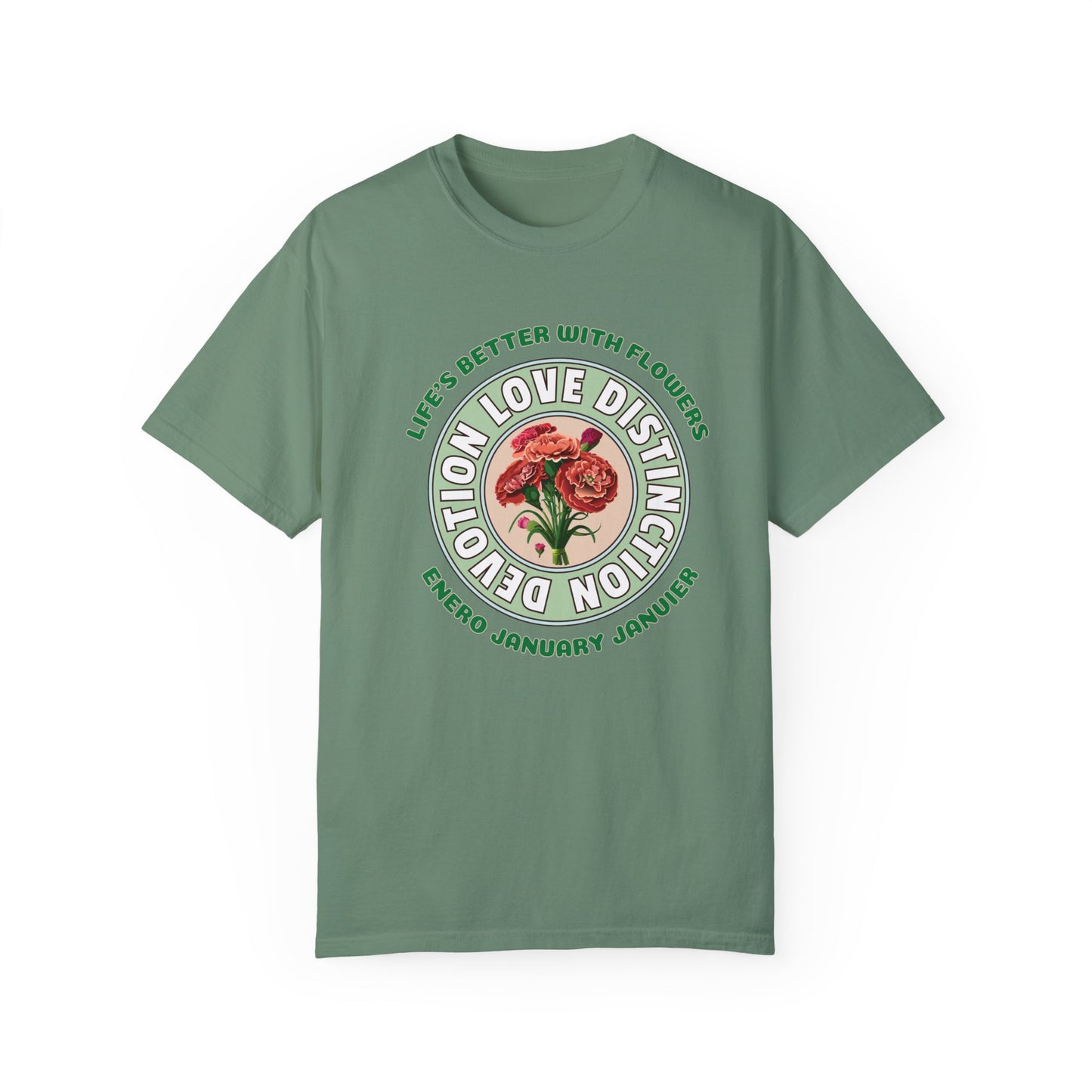 Comfy January Carnation Cotton Tee