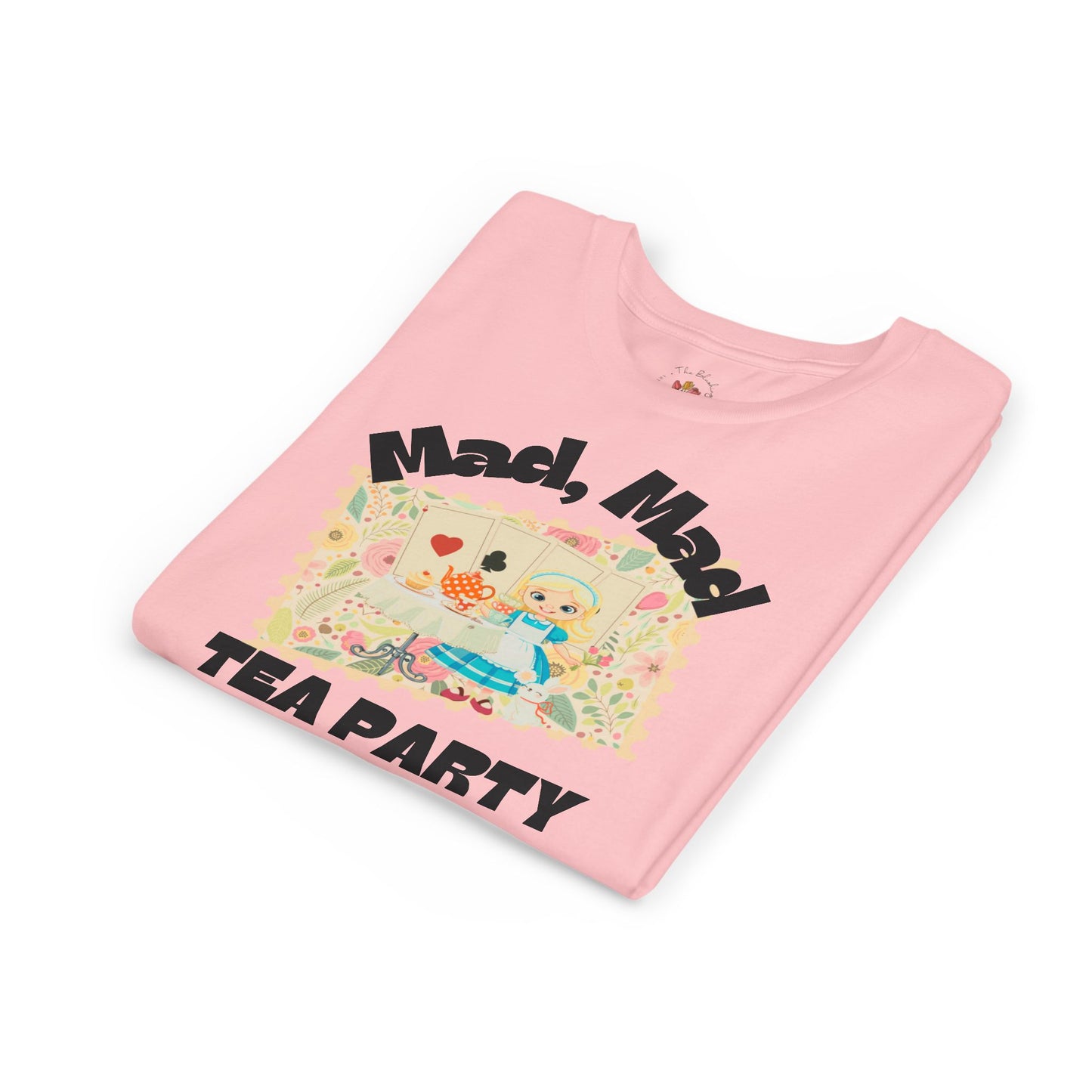 Wonderland Inspired Flower Youth Short Sleeve Tee