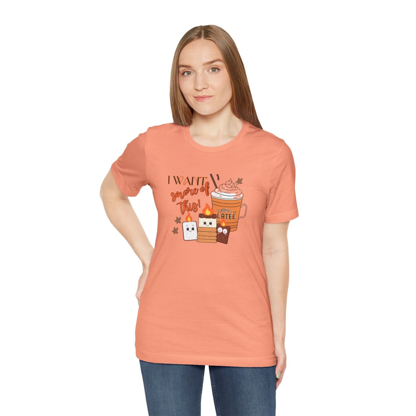 Light-Hearted Funny Fall T-Shirt Featuring Seasonal Treats