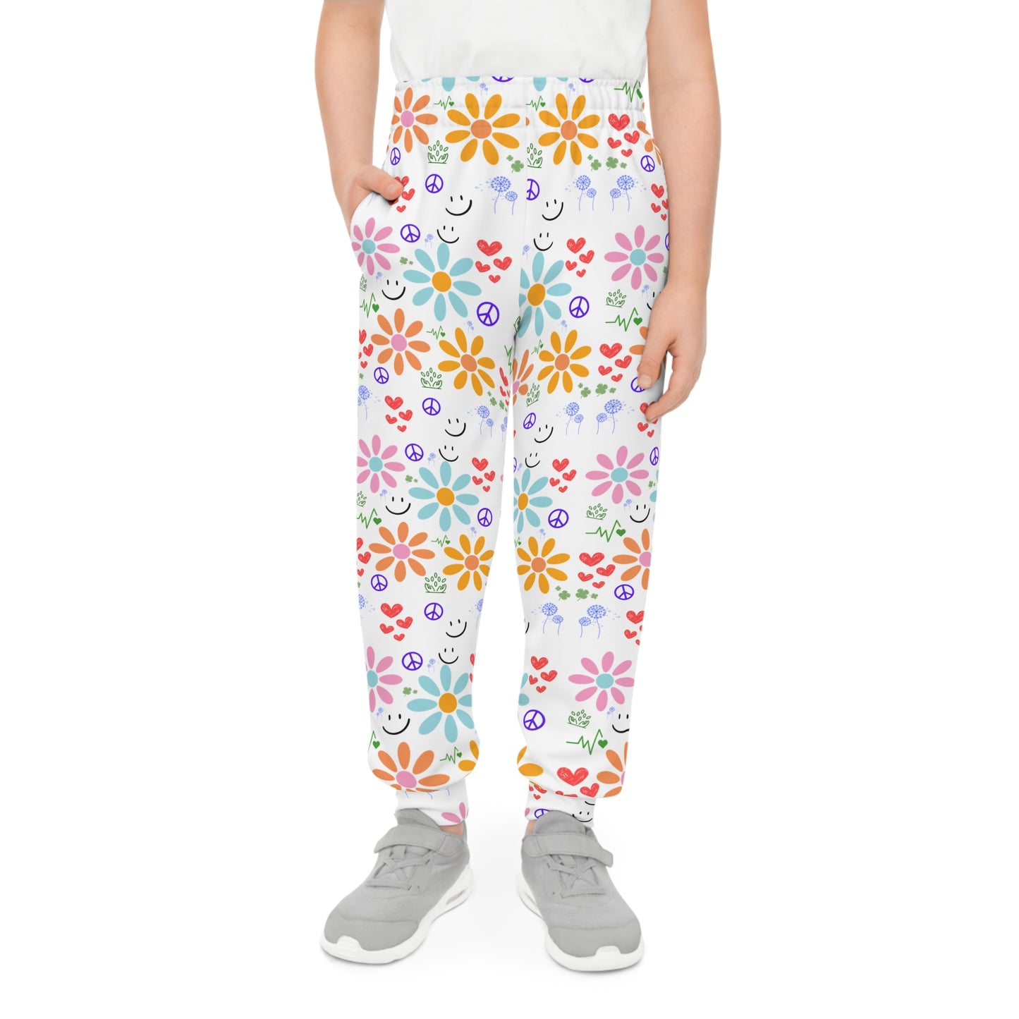 Wishes Collection Youth Joggers  (in White)