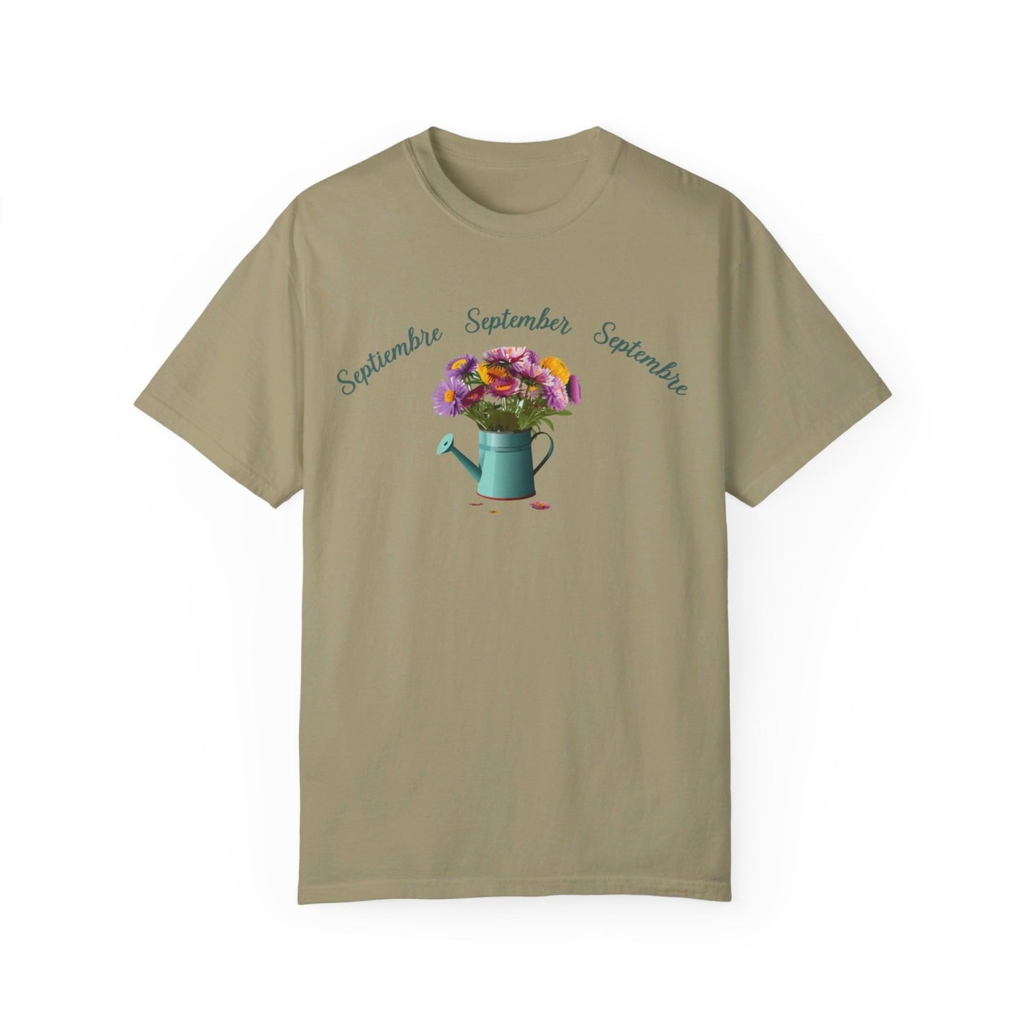 September Inspired Floral T-Shirt Featuring Aster Flowers