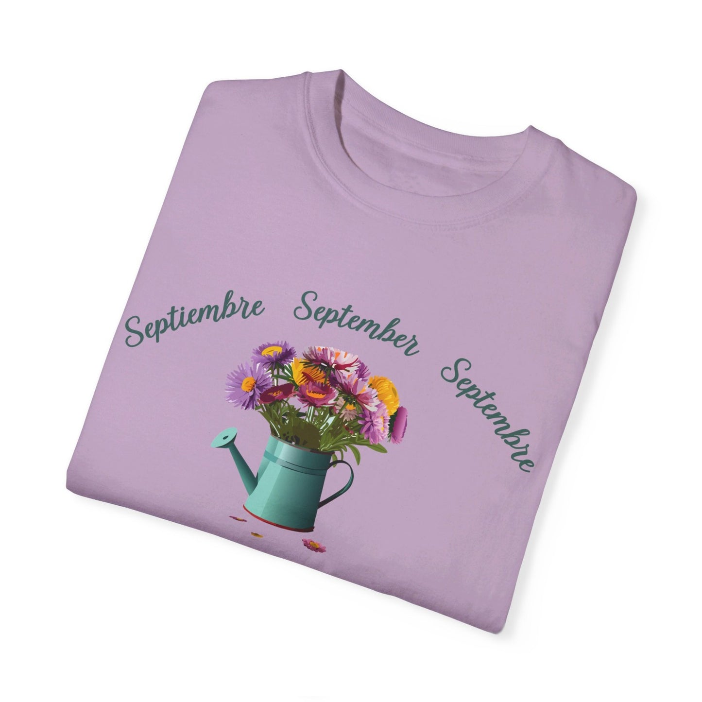 September Inspired Floral T-Shirt Featuring Aster Flowers