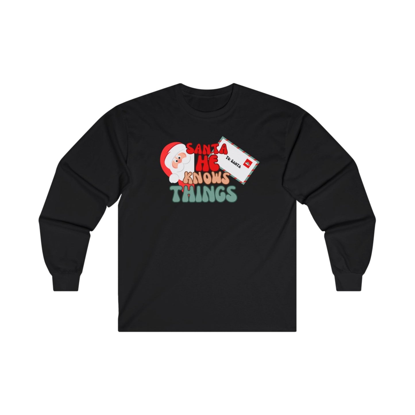 Comfy Long Sleeve Santa Inspired Tee