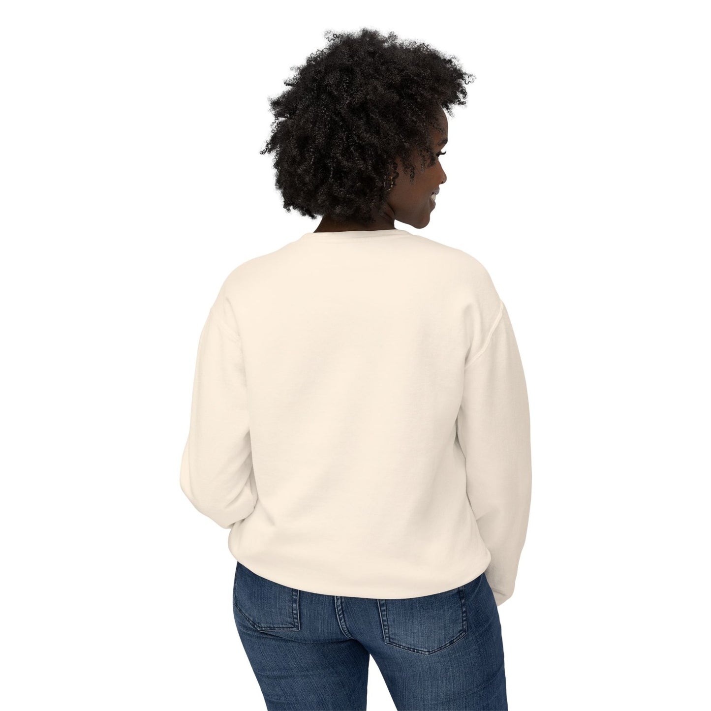 Cozy Sweatshirt with Coquette Inspired Bow Topped Christmas Tree
