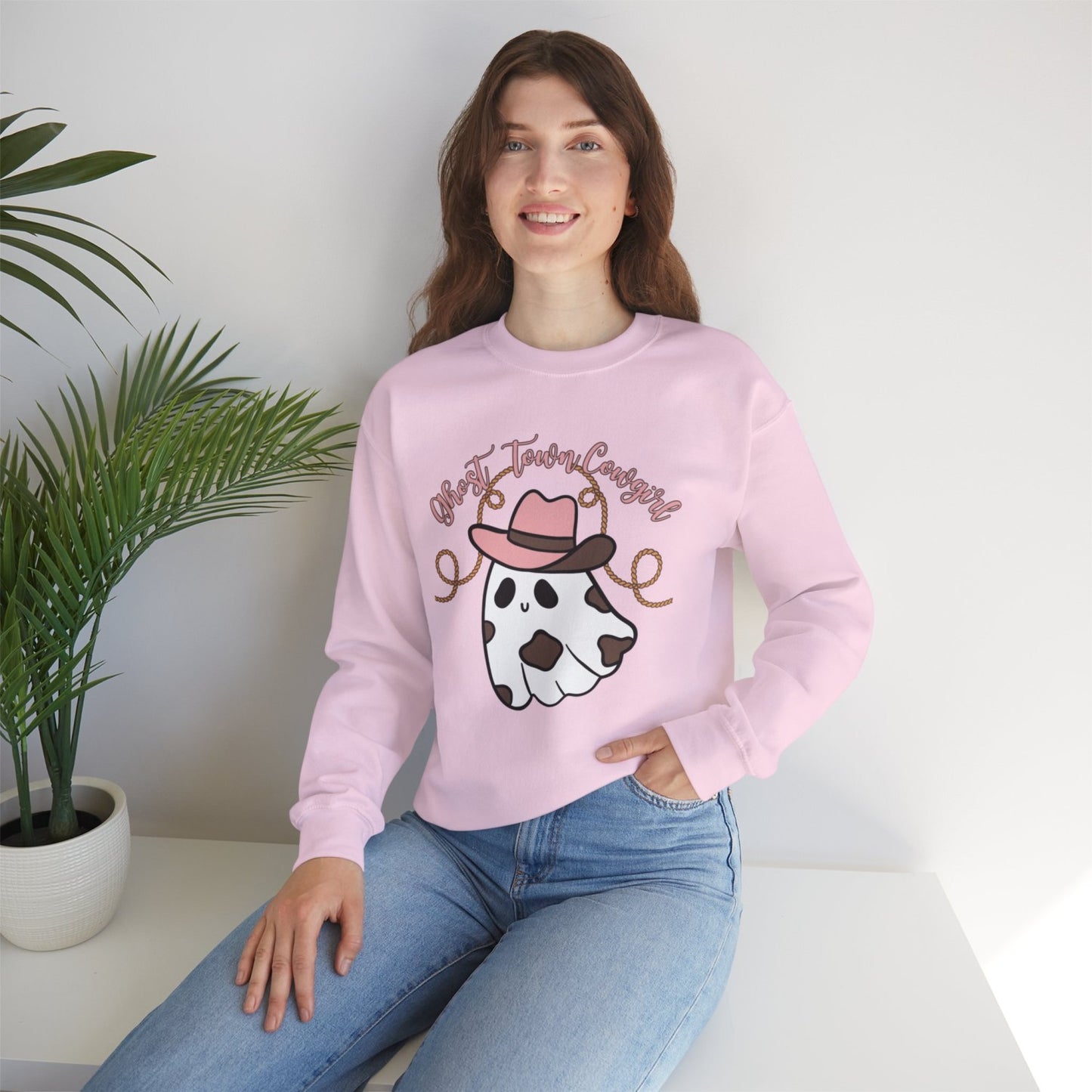 Western Inspired Halloween Heavy Blendâ„¢ Crewneck Sweatshirt