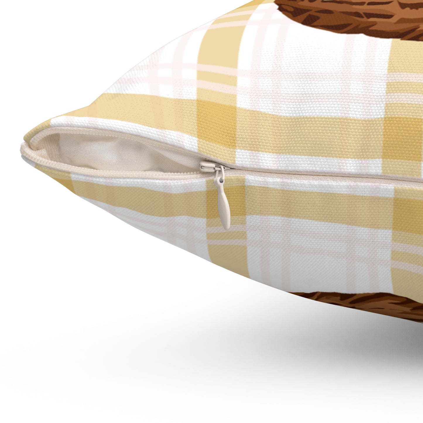 Accent Pillow Featuring Cute Maltese in Tulip Basket