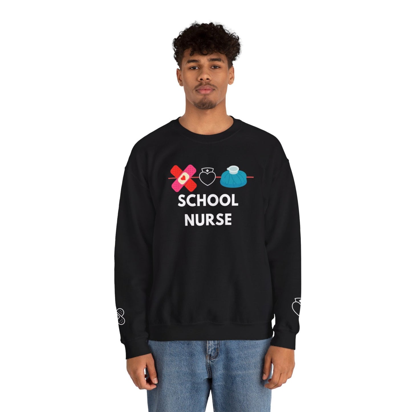 Comfy School Nurse Crewneck Sweatshirt