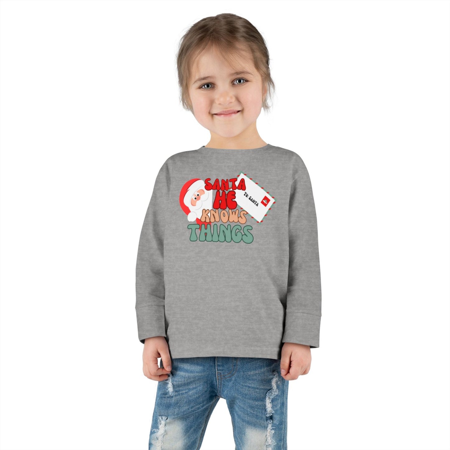 Cheeky Toddler Santa Long Sleeve Tee
