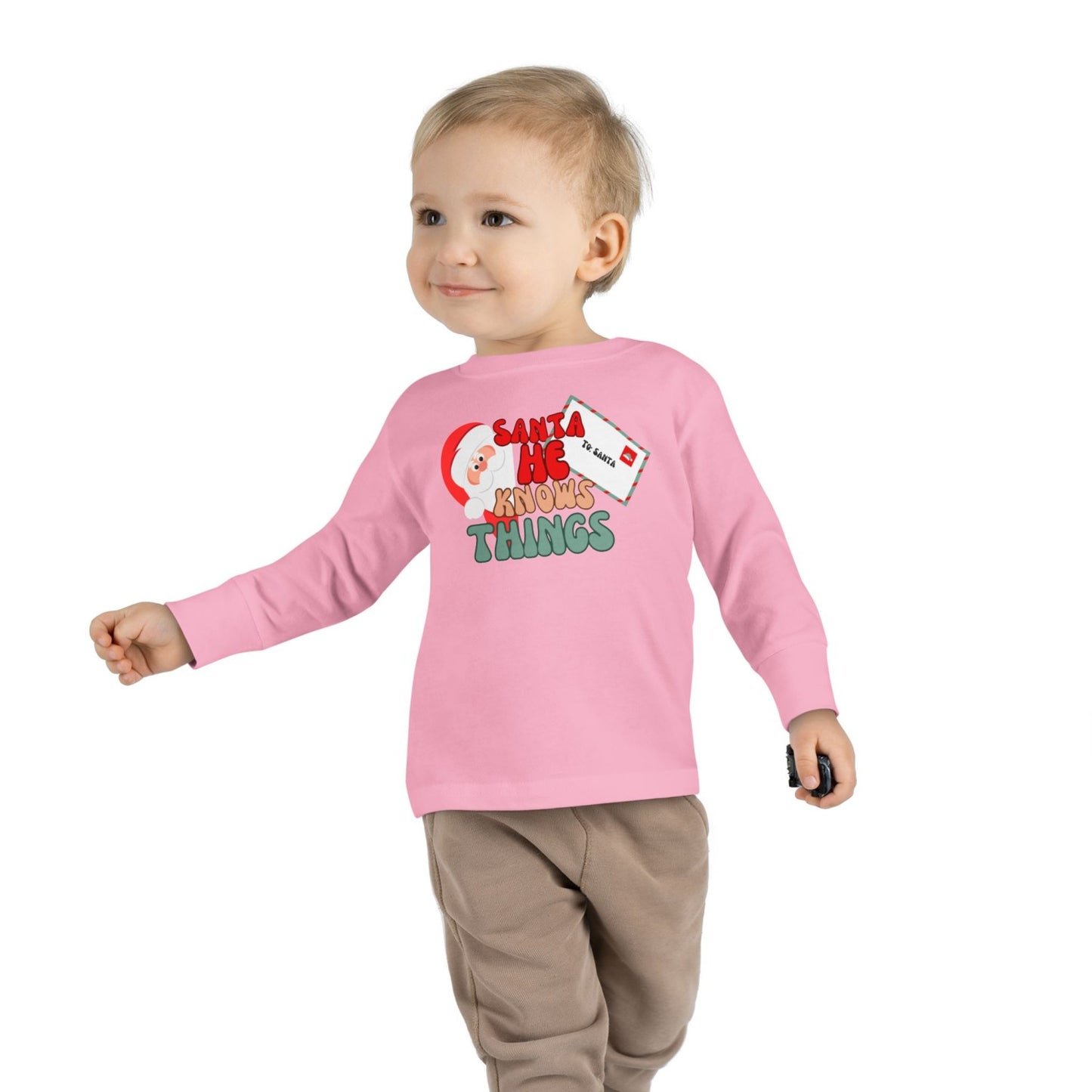 Cheeky Toddler Santa Long Sleeve Tee