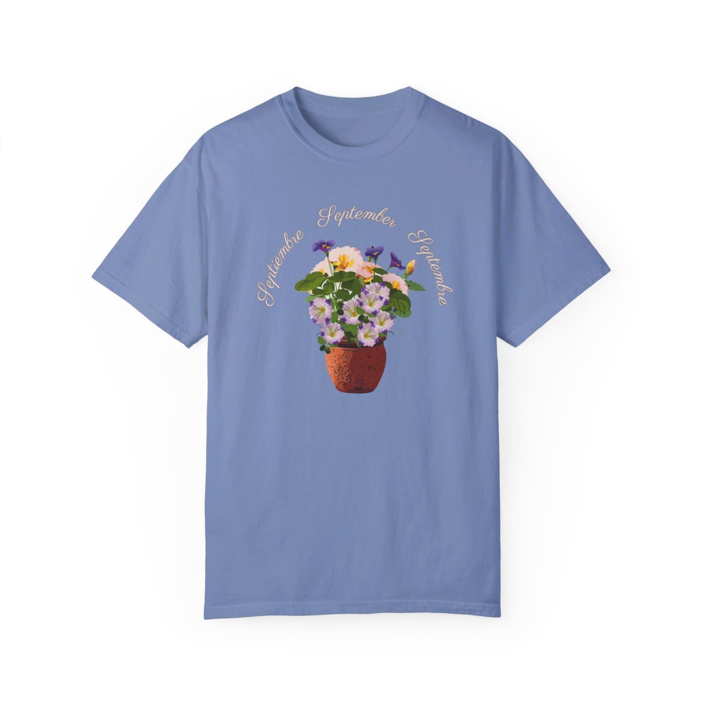 September Inspired Floral T-Shirt Featuring Morning Glories