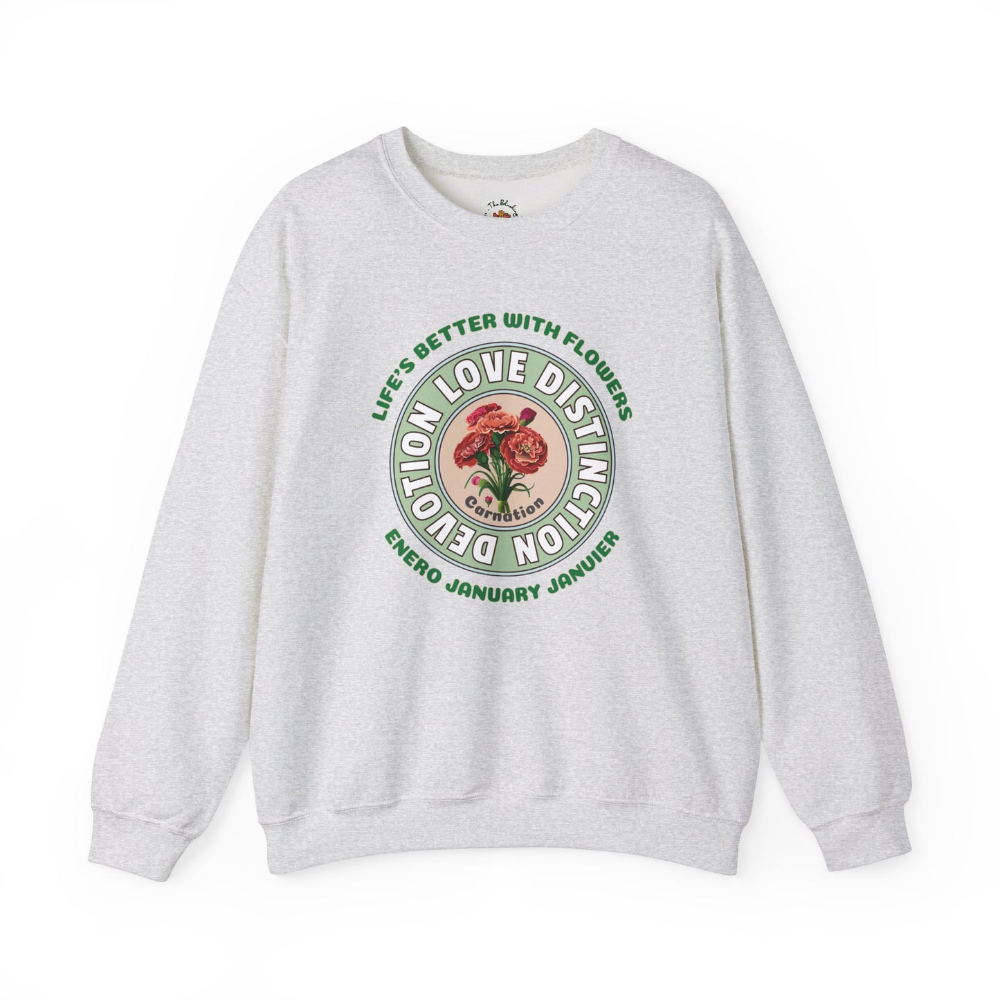 January Carnation Crew Neck Sweatshirt
