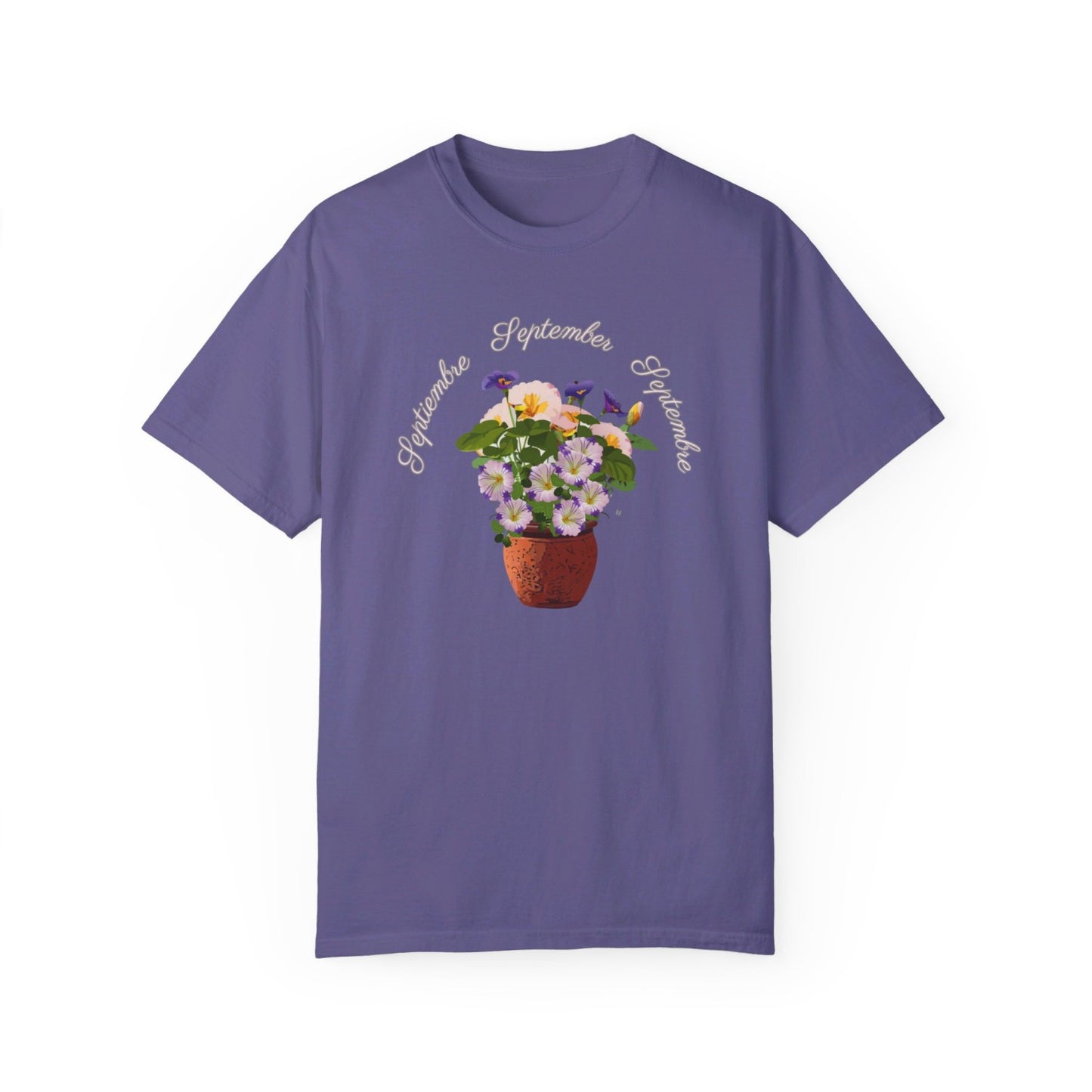 September Inspired Floral T-Shirt Featuring Morning Glories