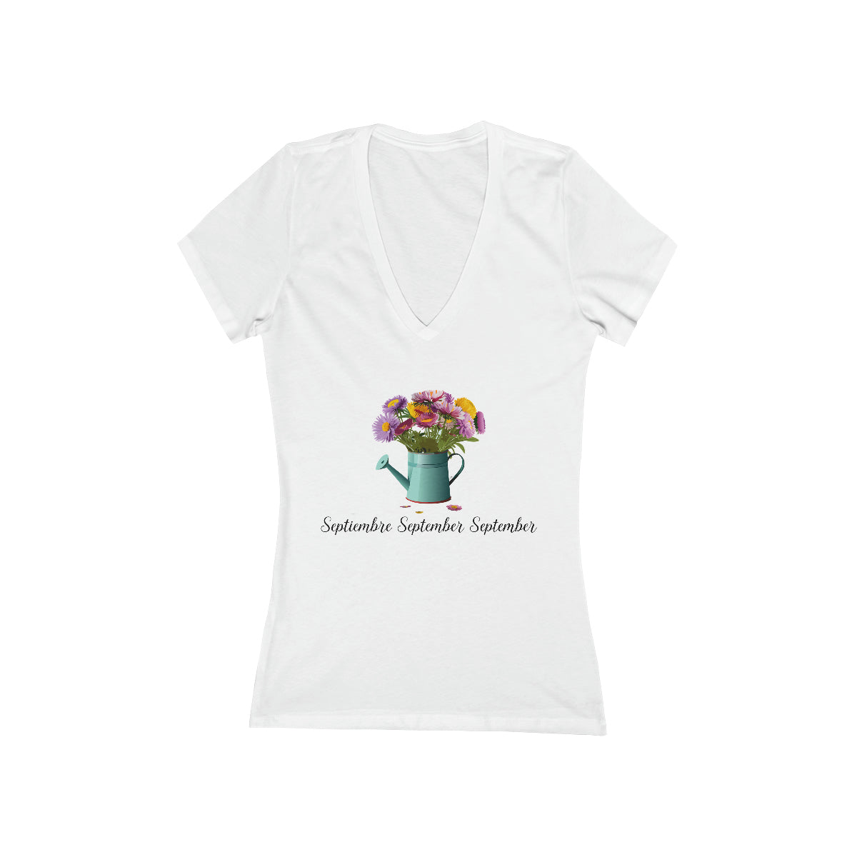 Flirty Women Tee September Birthday Flower Asters